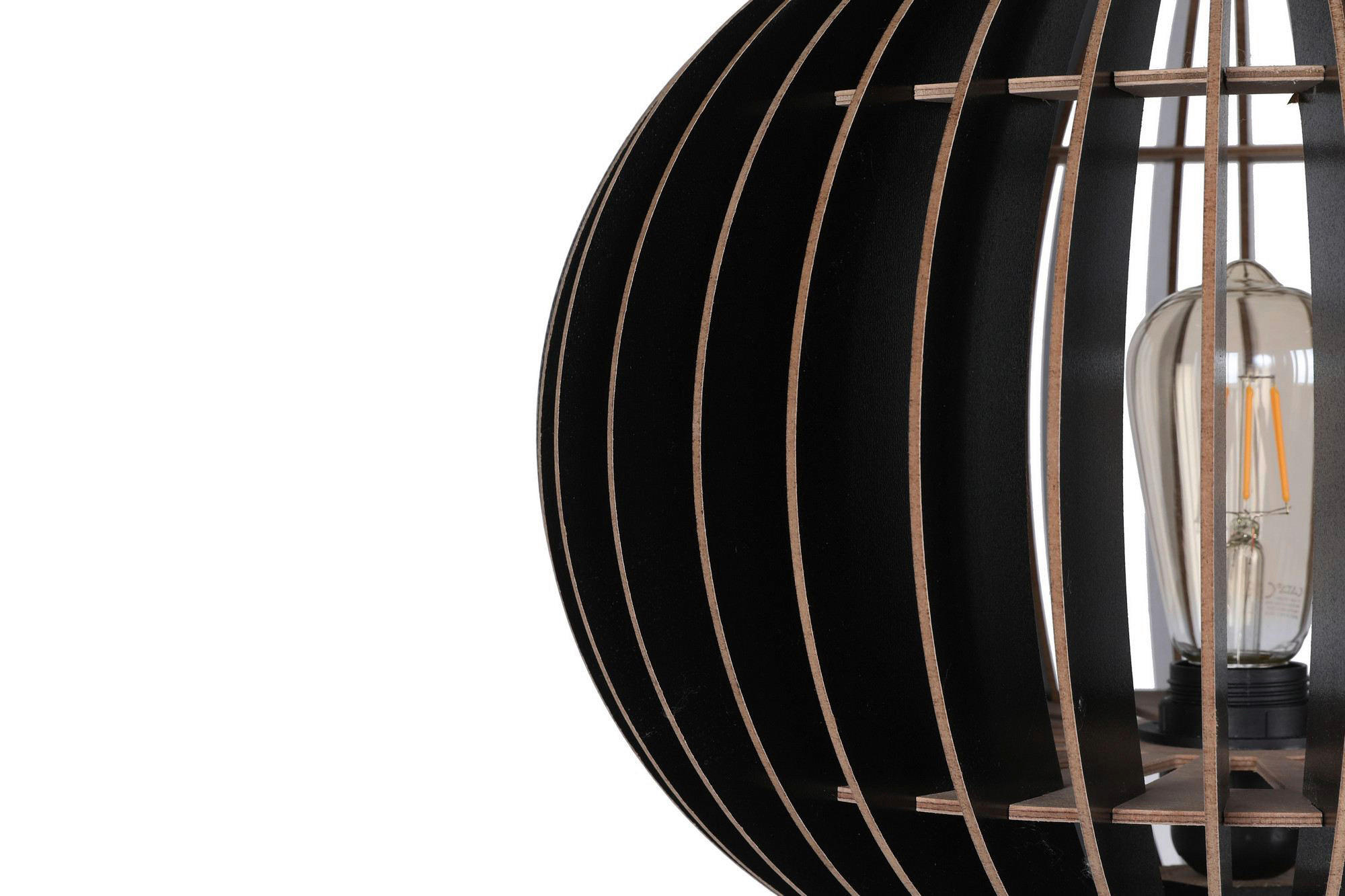 Thumbnail - Opviq Stehleuchte schwarz MDF B/H/T/L/D: ca. 36x145x36x36x36 cm E27 1 Brennstellen