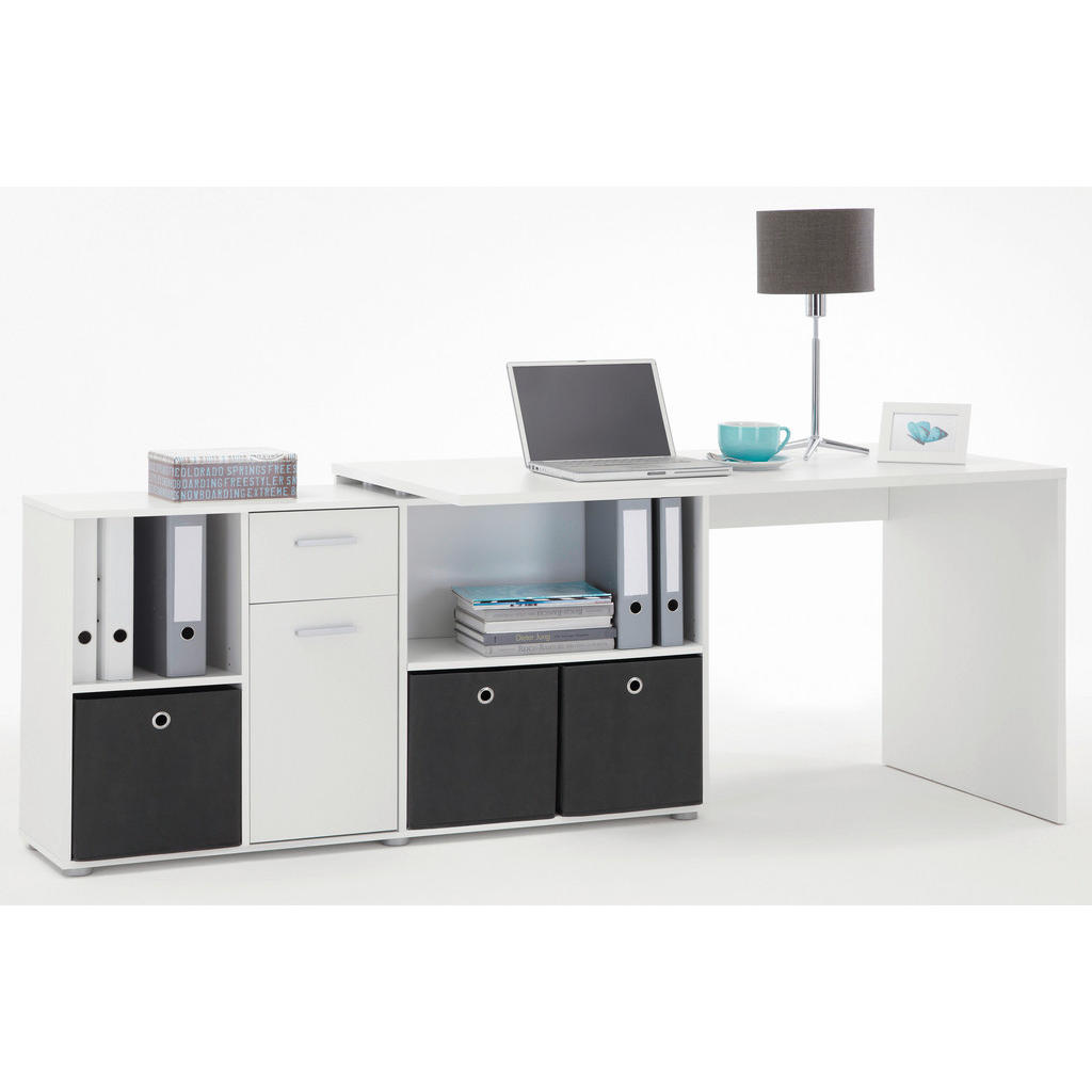 Thumbnail - Schreibtisch weiß B/H/T: ca. 136x74x66,5 cm