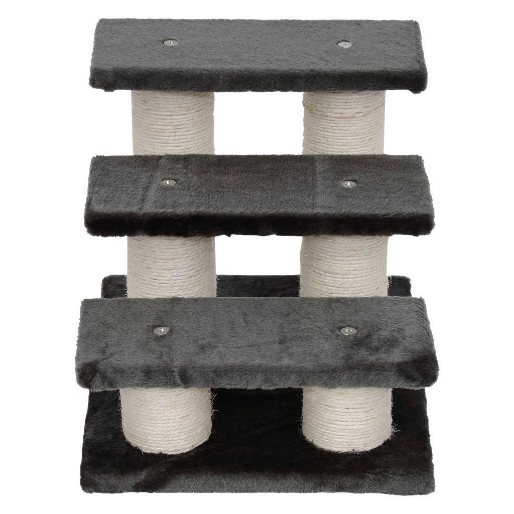 Thumbnail - PawHut Katzentreppe grau Spanplatte B/H/L: ca. 35x34x45 cm