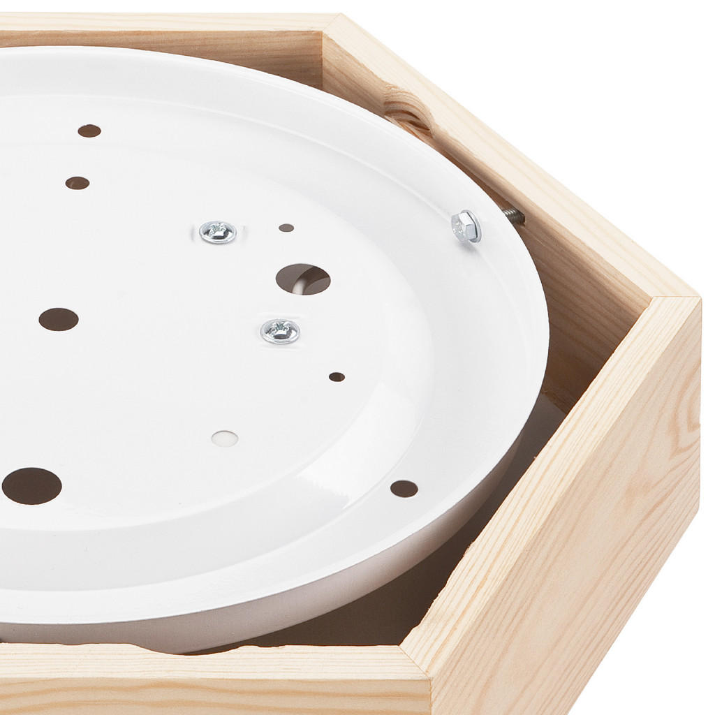 Thumbnail - Lamkur Deckenleuchte kiefer Holz Glas B/H/L: ca. 33x12x33 cm 1 Brennstellen