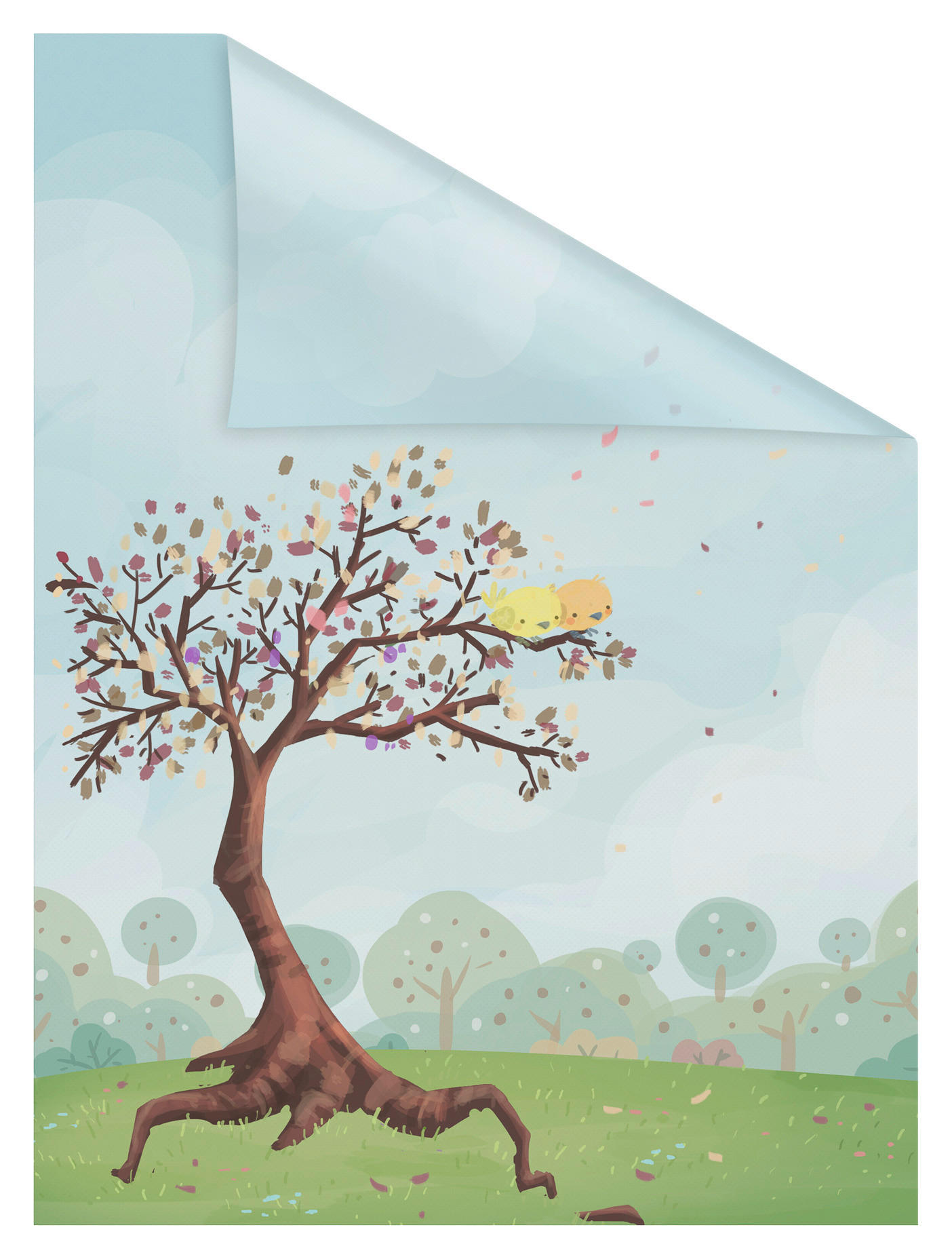 Thumbnail - LICHTBLICK Fensterfolie Märchenbaum Baum Märchenbaum bunt B/L: ca. 100x180 cm