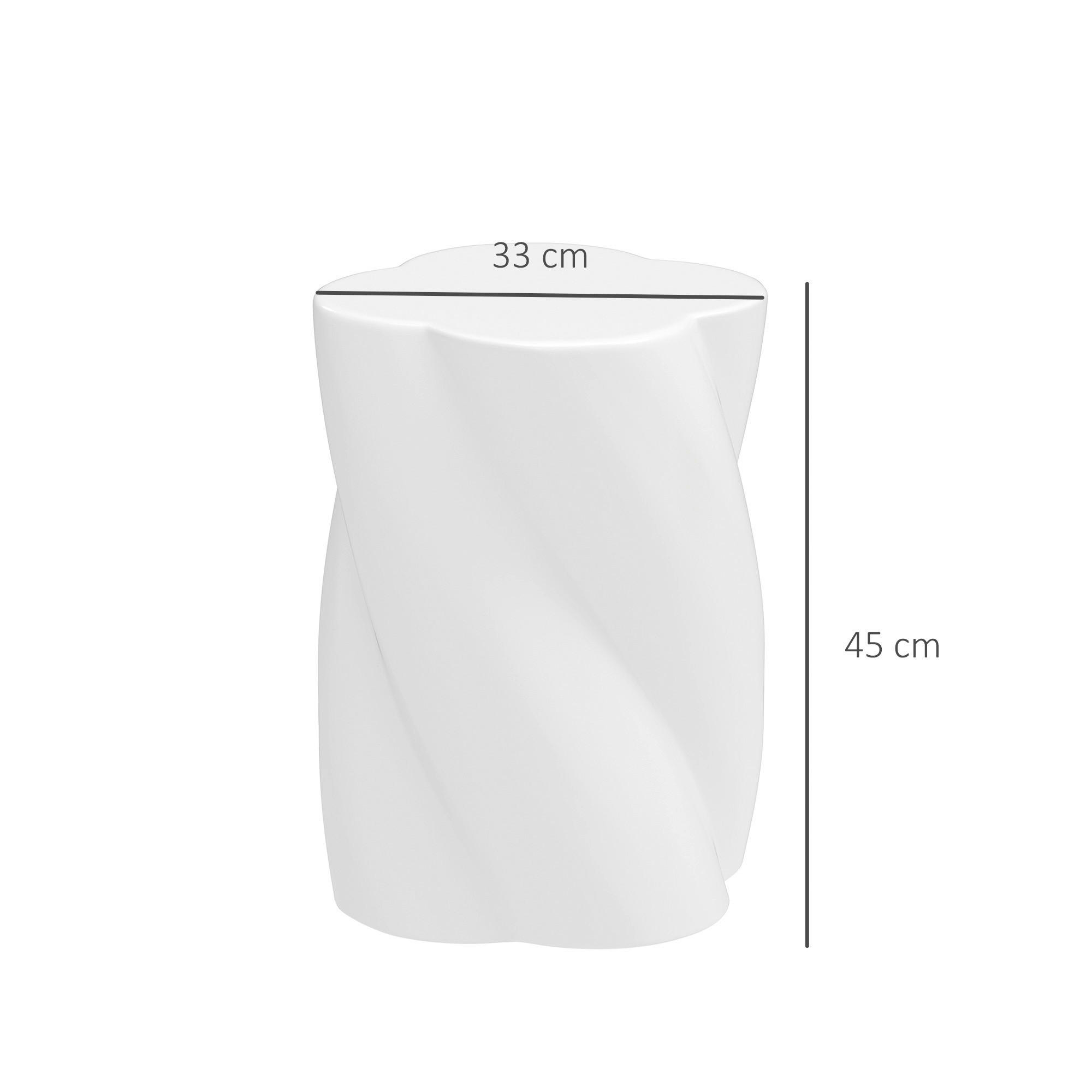 Thumbnail - Outsunny Gartenhocker weiß Keramik B/H/L: ca. 33x45x33 cm