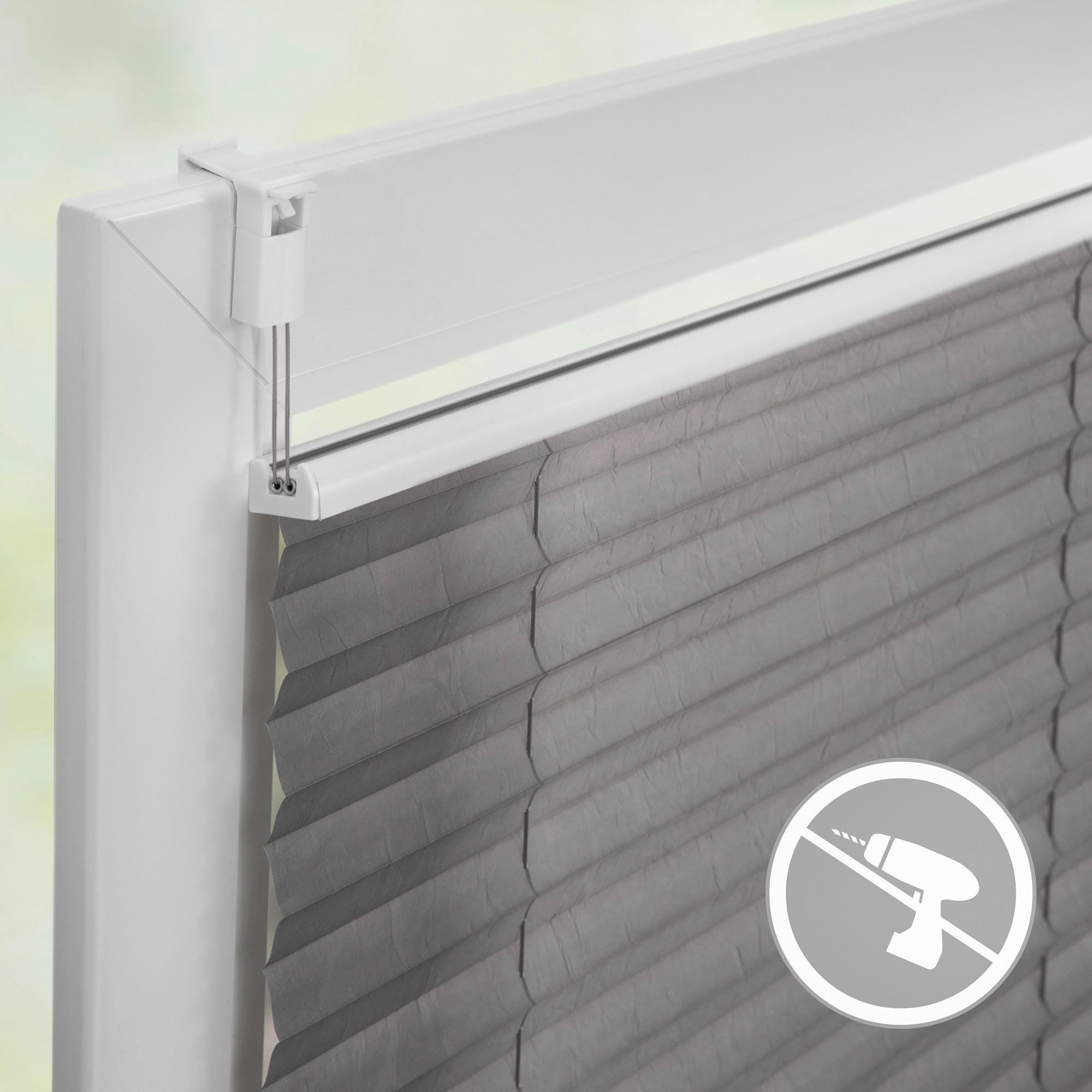 Thumbnail - LICHTBLICK Spannplissee hellgrau B/L: ca. 60x210 cm