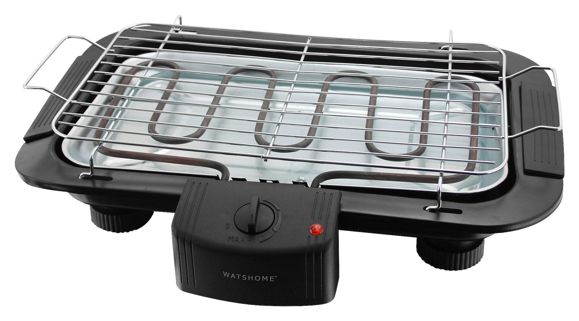 Emerio Barbecue-Standgrill schwarz Metall B/H/L: ca. 8,8x48x35,8 cm