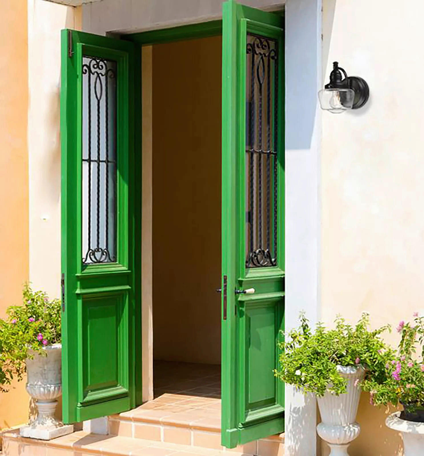 Thumbnail - Westinghouse Außenwandleuchte Eddystone mattschwarz Glas Metall B/H/L: ca. 15x21x22 cm E27 1 Brennstellen