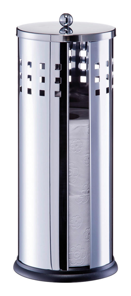 Zeller WC-Rollenhalter silber Edelstahl B/H/L: ca. 14x35x14 cm