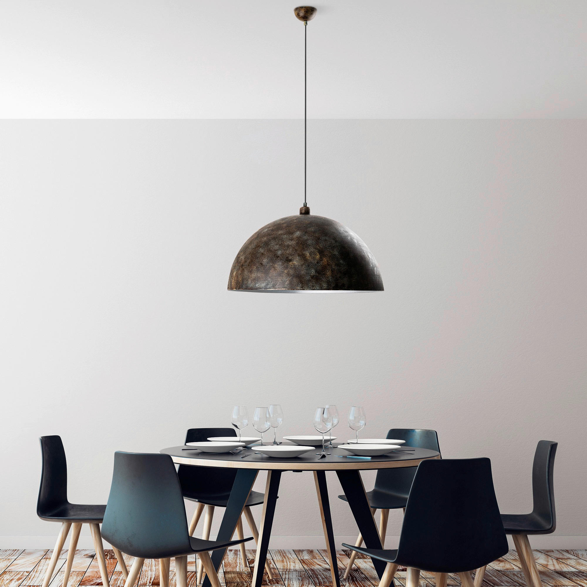 Thumbnail - Opviq Pendelleuchte Kure B/H/T/L/D: ca. 60x135x60x60x60 cm E27 1 Brennstellen