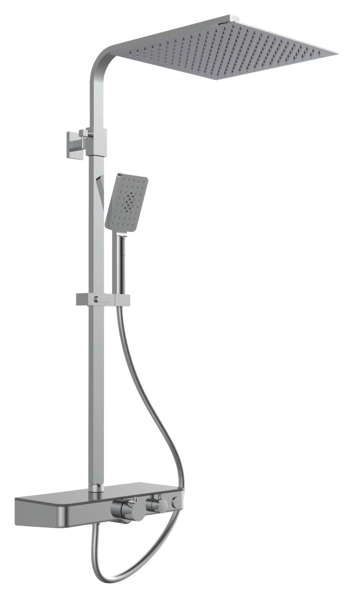 Schütte Überkopf-Brauseset mit Thermostatarmatur OCEAN Chrom B/H/T: ca. 43,8x84,8x10,8 cm