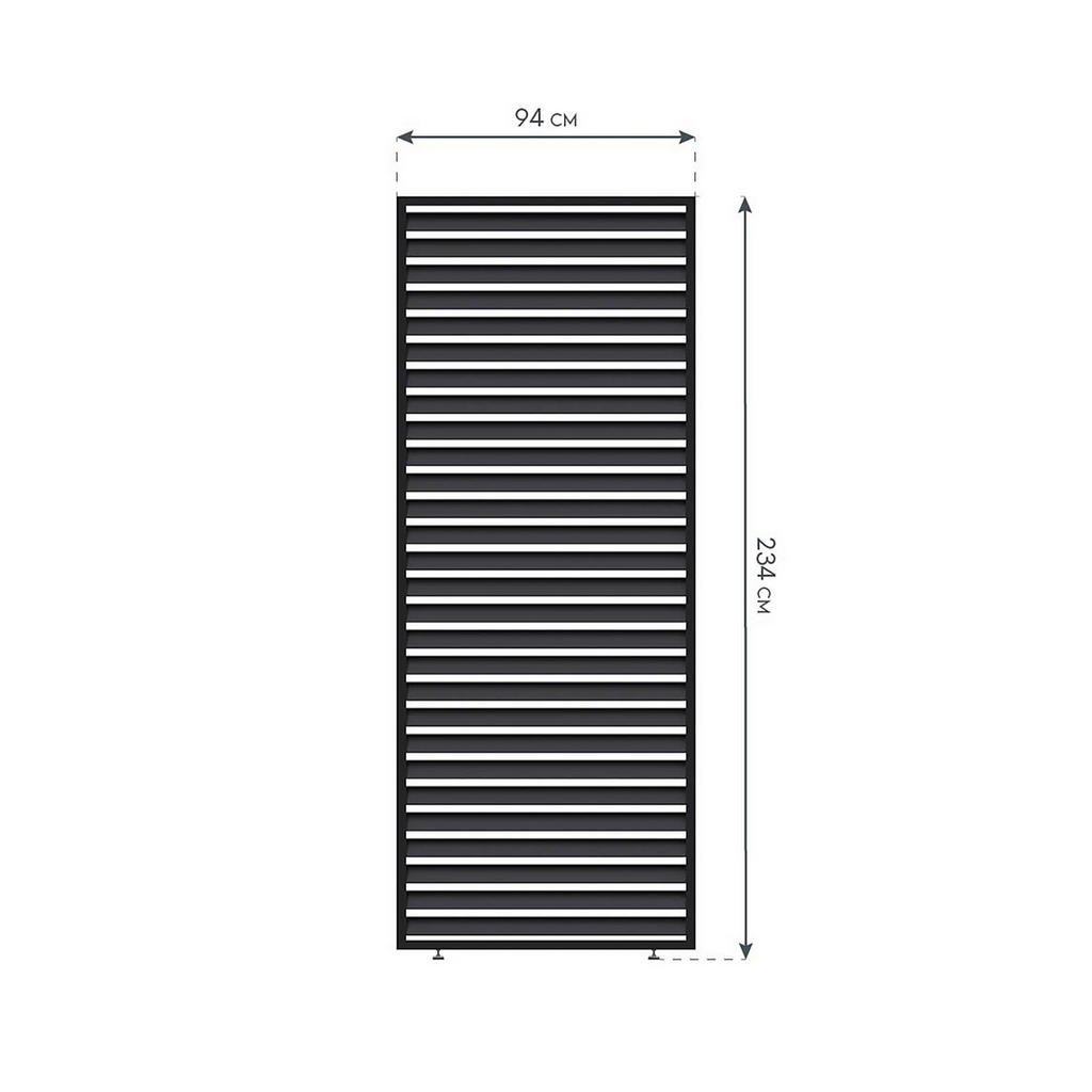 Thumbnail - Paragon Outdoor Lamellen-Sichtschutz Grand Tuscan grau Aluminium B/H: ca. 94x234 cm