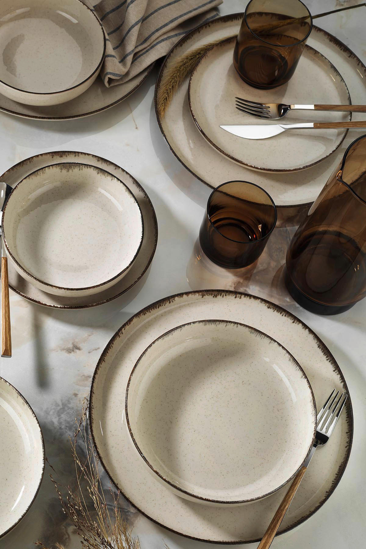 Thumbnail - HermiaConcept Tafelservice Krakow creme Porzellan 16 tlg.