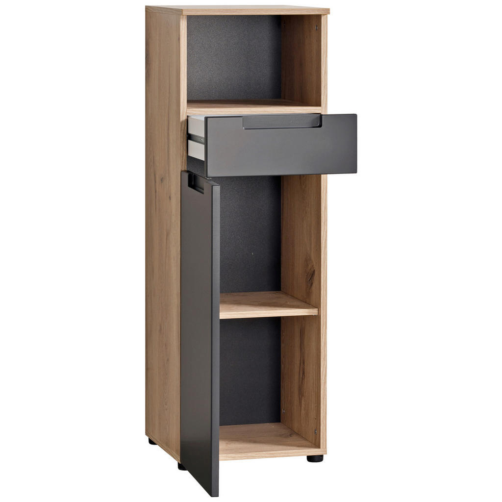 Thumbnail - Badkommode Mailand Eiche Viking Nachbildung anthrazit B/H/T: ca. 35x111x35 cm