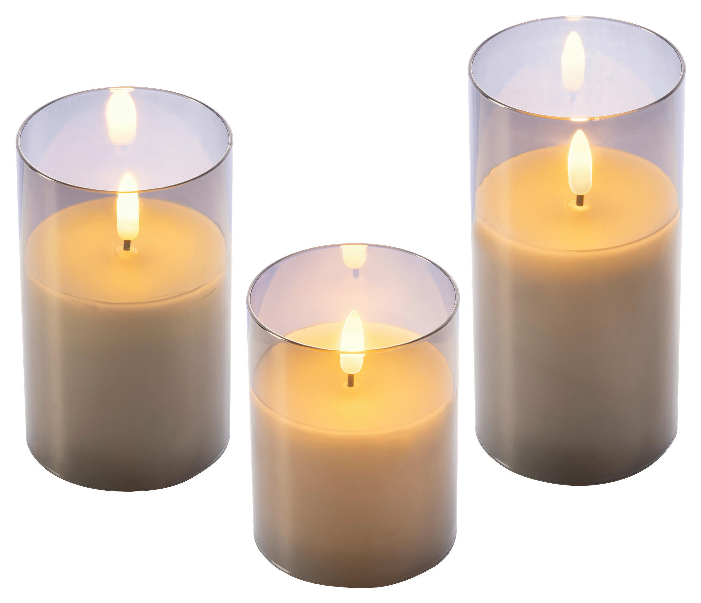 LED-Kerzen 3er Set warmweiß