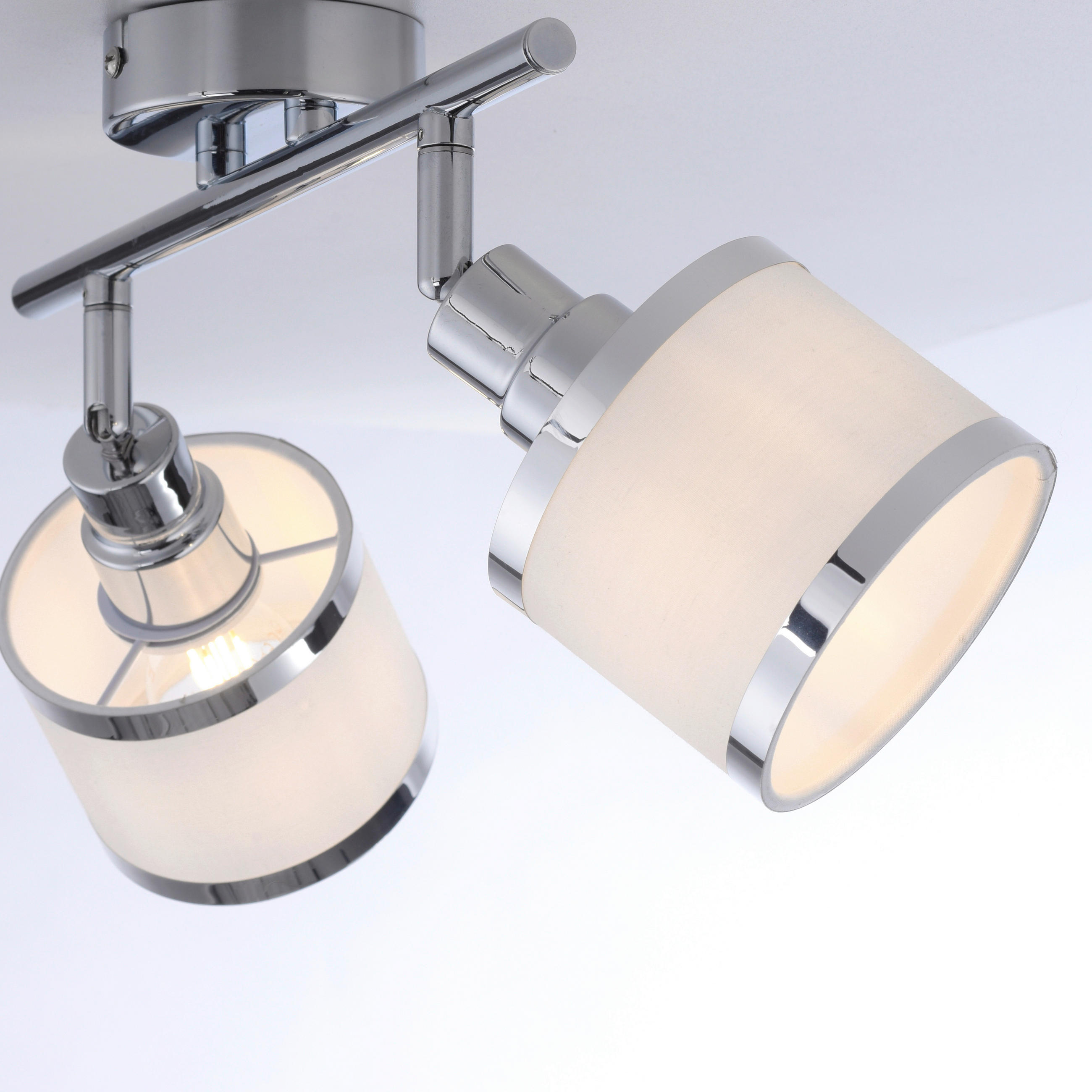 Thumbnail - Just Light Spot Accor Chrom weiß Kunststoff B/H/L: ca. 29x22x47 cm E14 2 Brennstellen