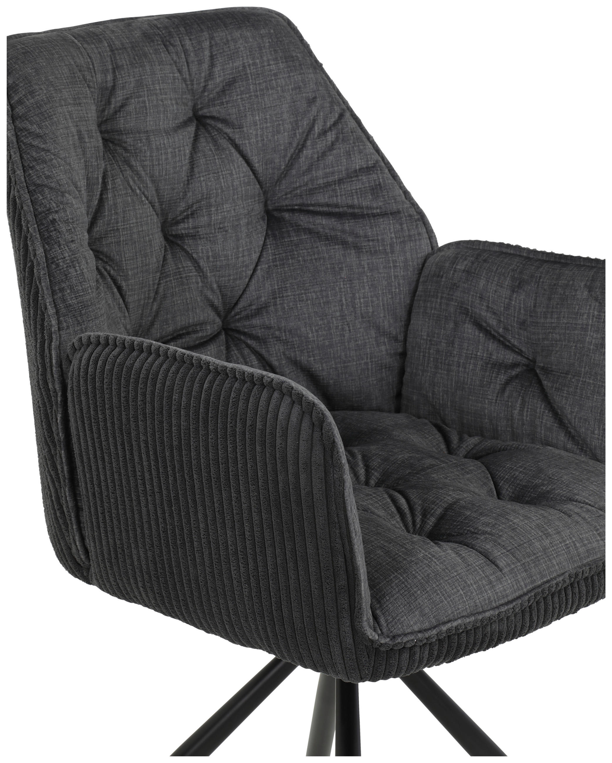 Thumbnail - Armlehnstuhl Inge anthrazit Microfaser B/H/T: ca. 58x88x63 cm