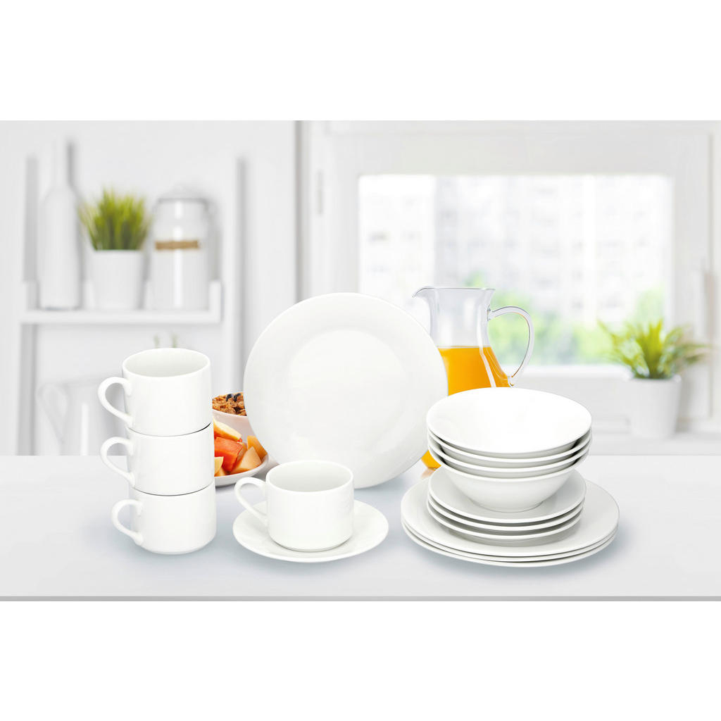 Thumbnail - alpina Frühstücksservice 16tg. weiß Steingut