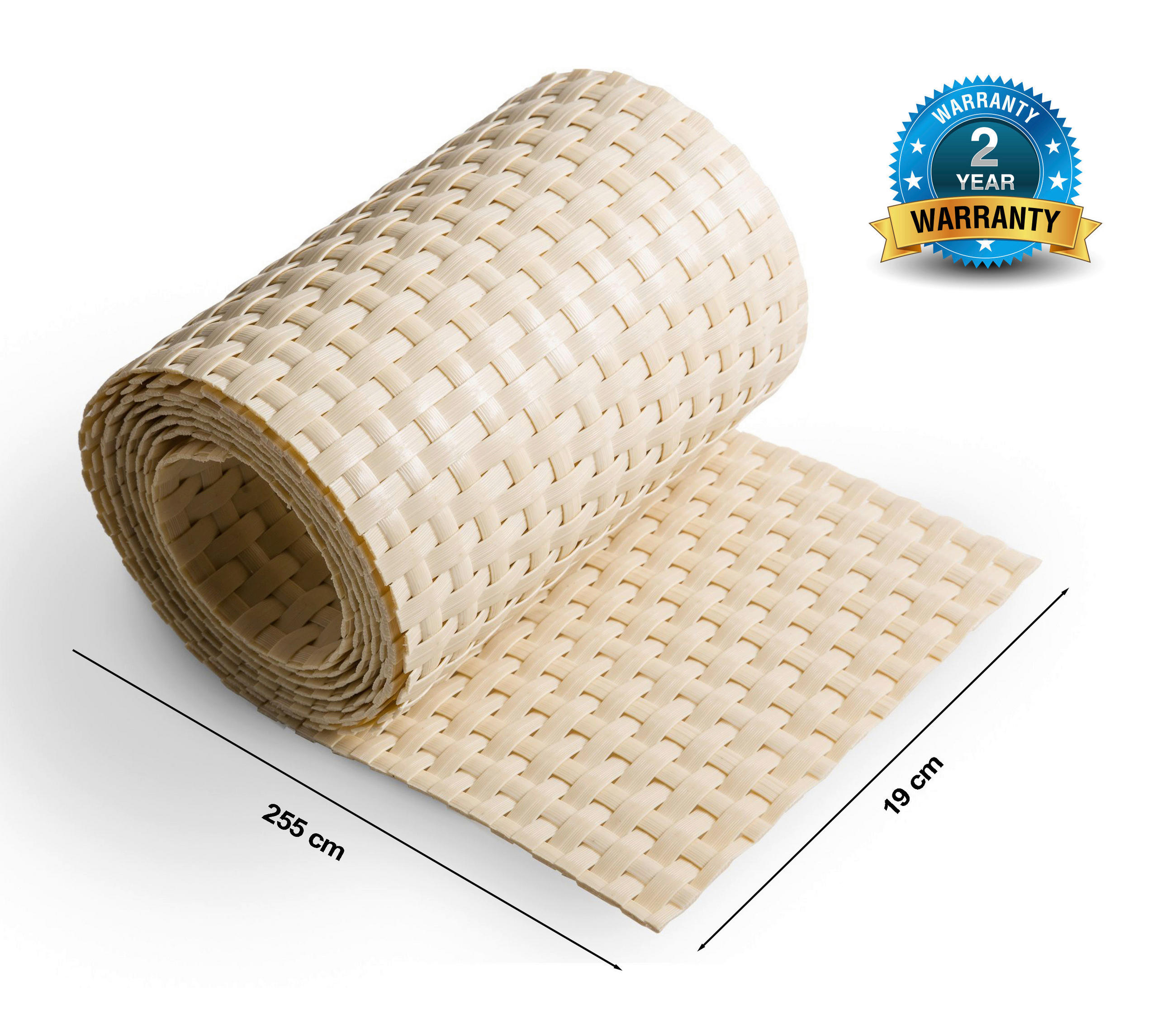 Thumbnail - Grasekamp Sichtschutzstreifen beige Kunststoff B/L: ca. 19x255 cm