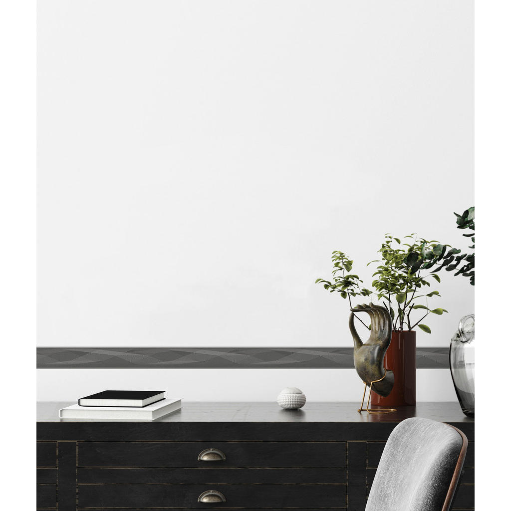 Thumbnail - A.S.Creation Bordüre schwarz grau B/H/D: ca. 5x500x6,5 cm