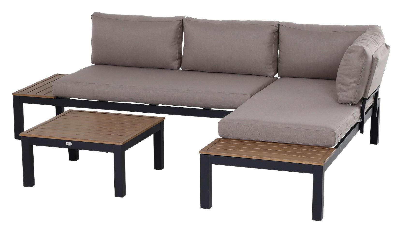 Outsunny Gartengarnitur grau Aluminium B/H/L: ca. 164x69x74 cm