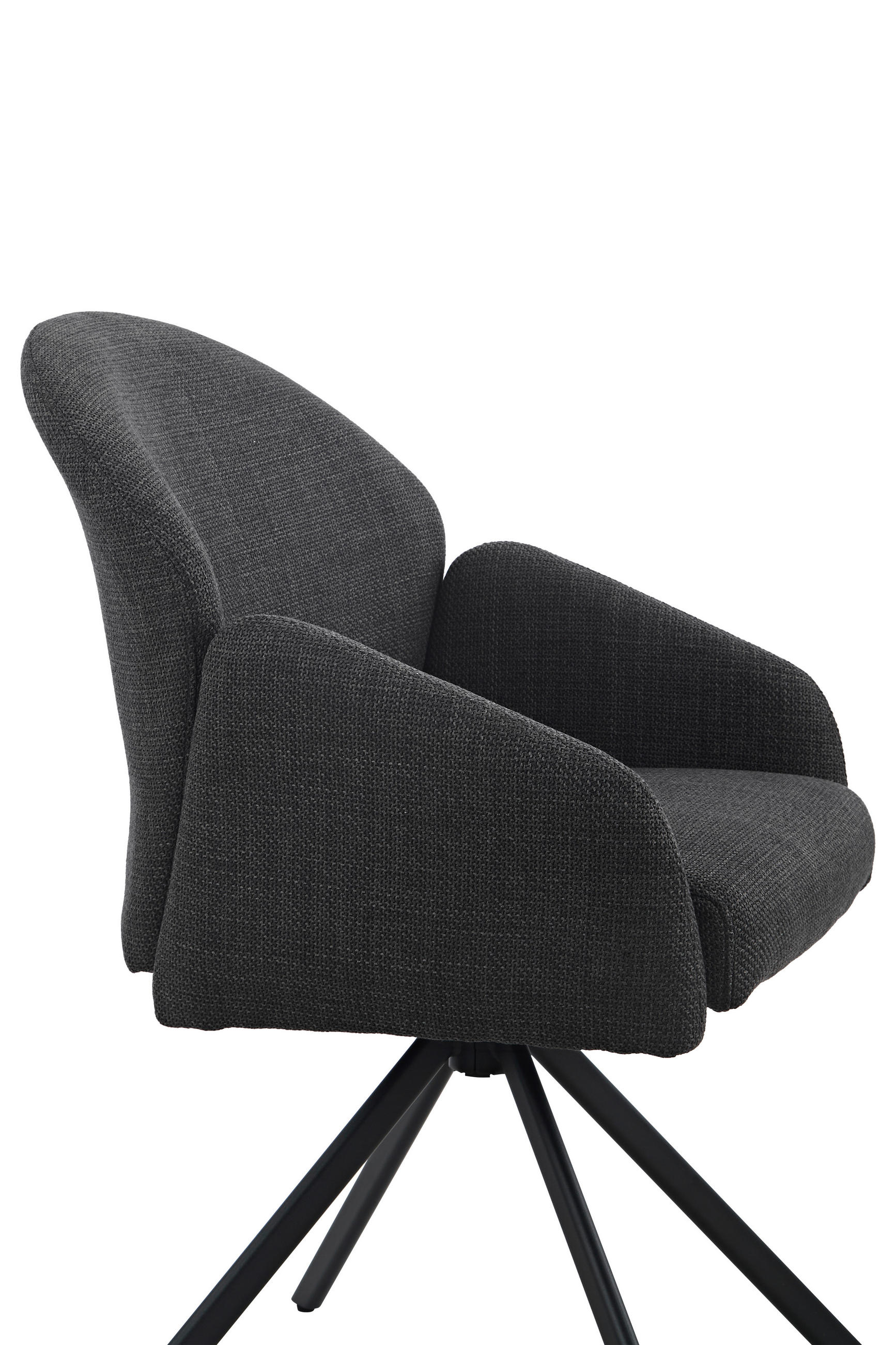 Thumbnail - Drehstuhl Holly anthrazit Microfaser Webstoff B/H/T: ca. 57x84x61 cm