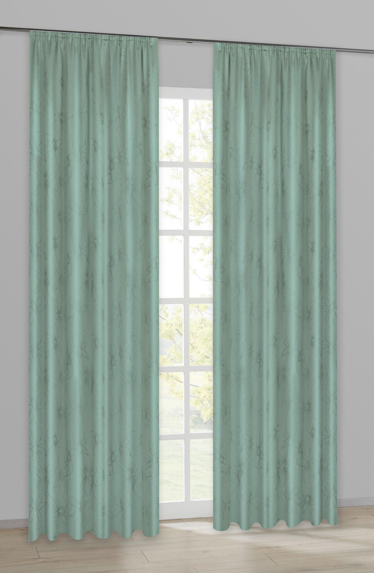 Acus Dekovorhang Paradiso salbei B/L: ca. 140x245 cm