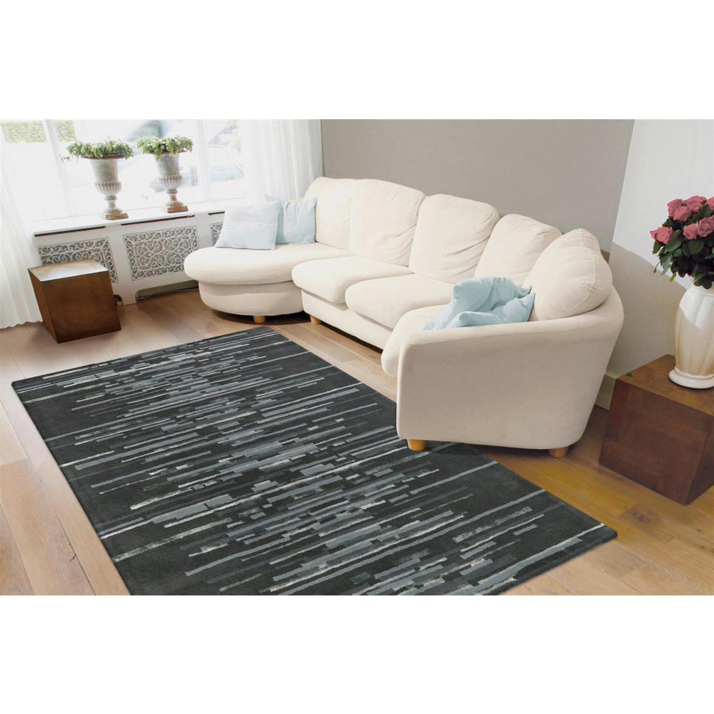 Thumbnail - Arte Espina Kurzflorteppich Satin 8059 anthrazit B/L: ca. 170x240 cm