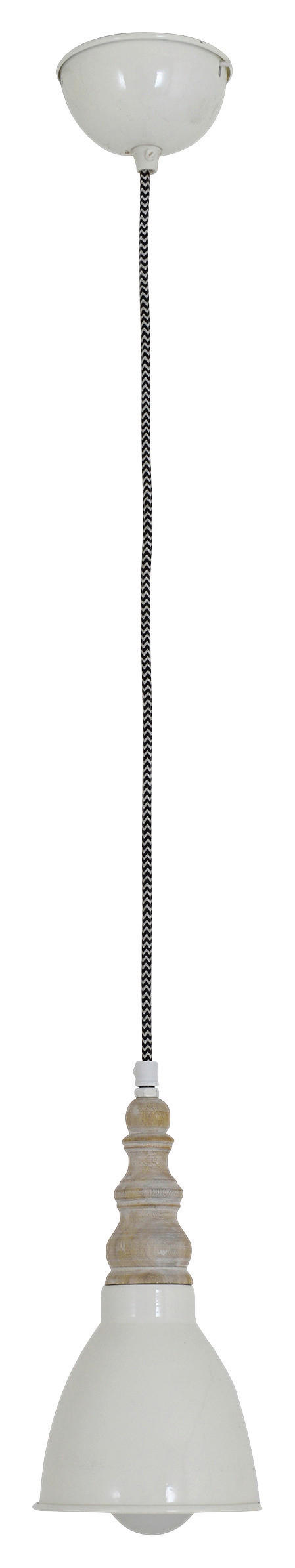 Näve Leuchten Pendelleuchte 6073811 beige Holz Metall B/H/T: ca. 13x102x13 cm E27 1 Brennstellen