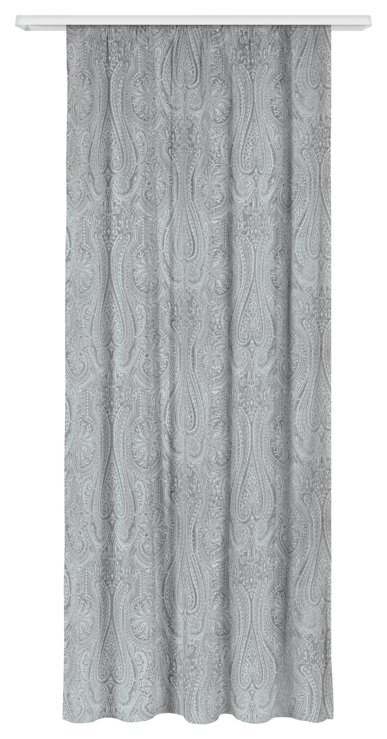 Thumbnail - Dekovorhang Paisley silber B/L: ca. 140x245 cm