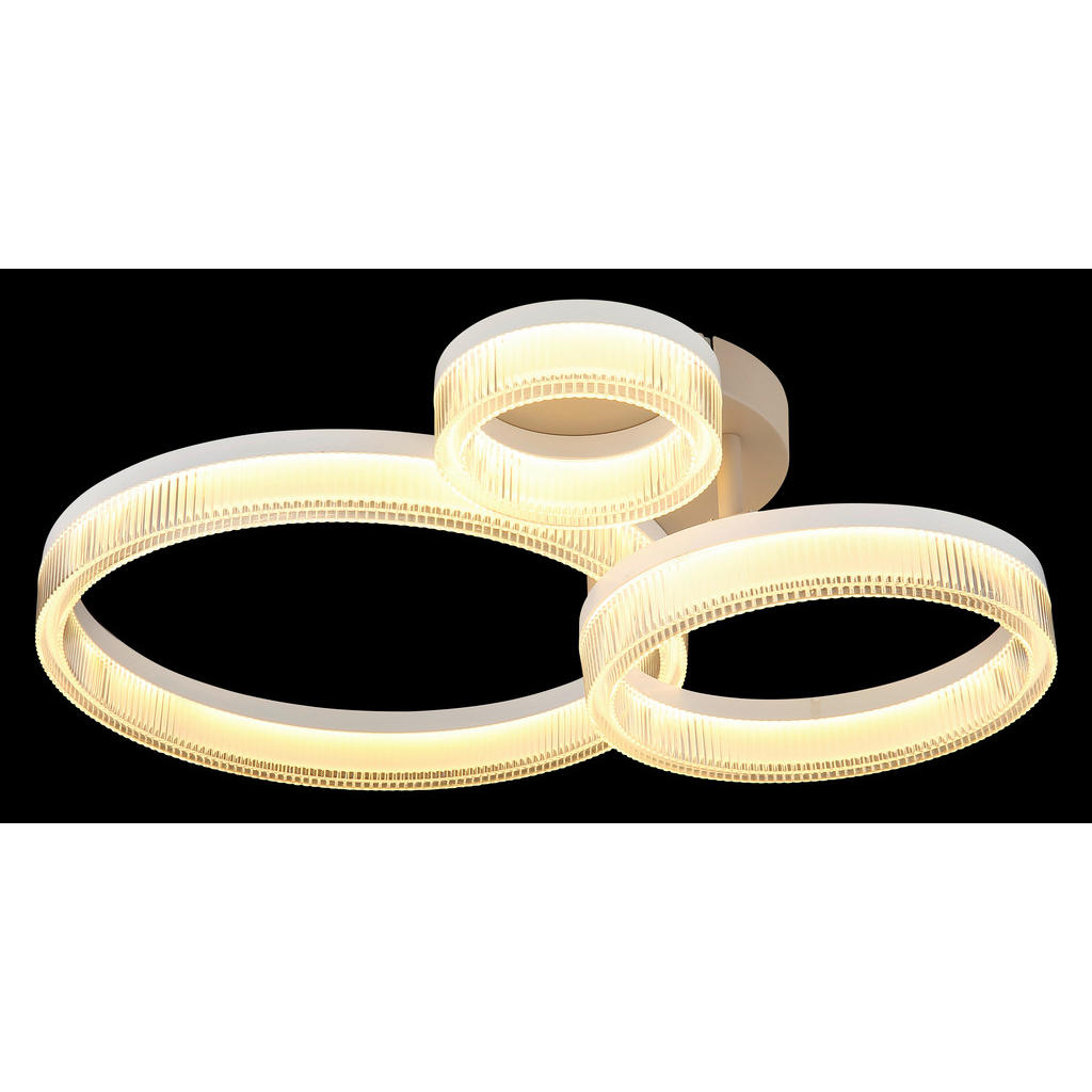 Thumbnail - GLOBO Deckenleuchte weiß sand Metall B/H/L: ca. 51x12,5x40,5 cm