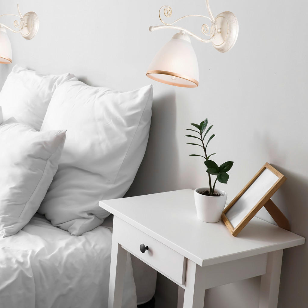 Thumbnail - Lamkur Wandleuchte RETRO II 19260 weiß Glas Stahl H/L: ca. 30x25 cm E27 1 Brennstellen