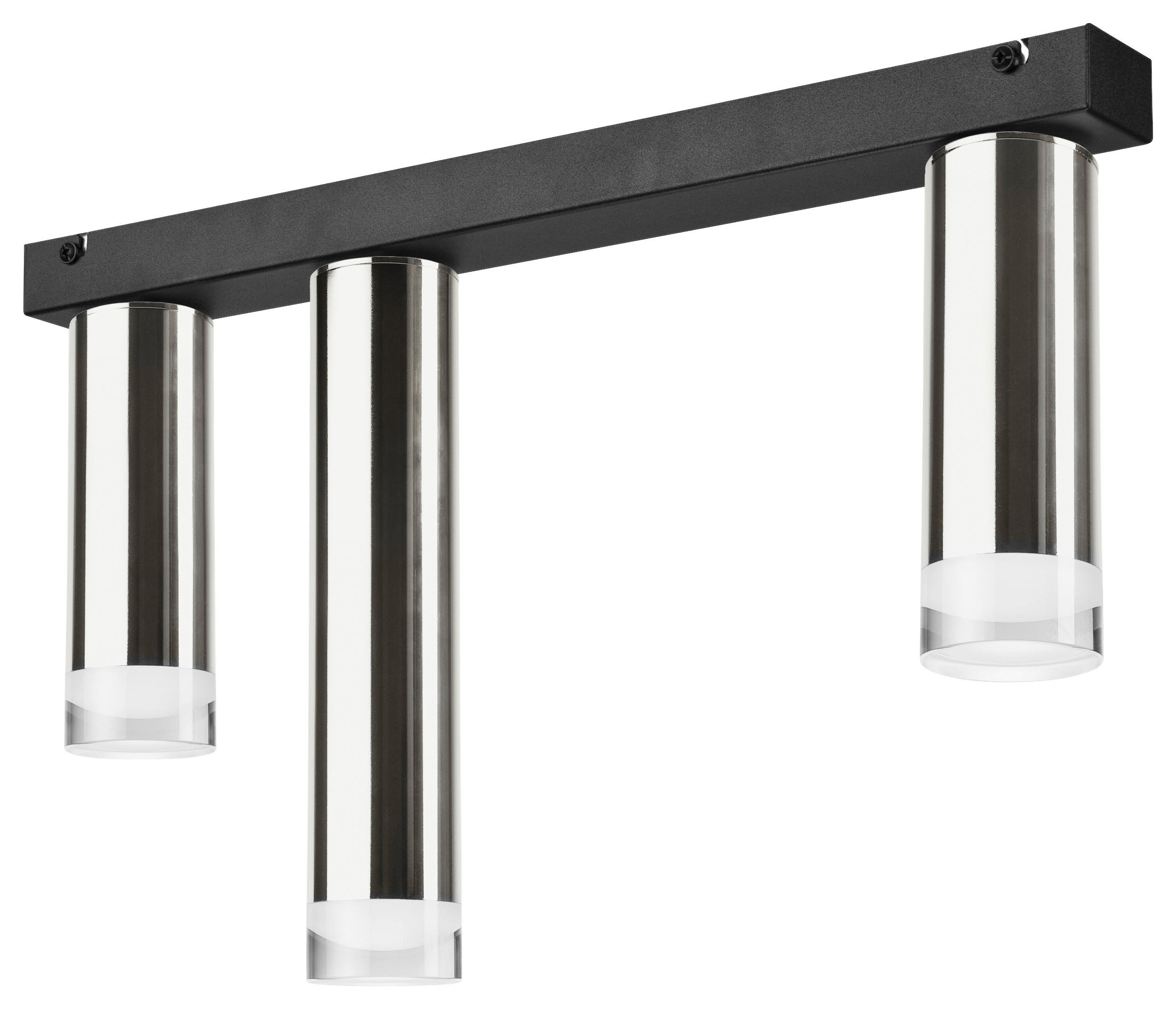 Lamkur Deckenleuchte schwarz Stahl B/H/L: ca. 8x31,5x50 cm E27 3 Brennstellen