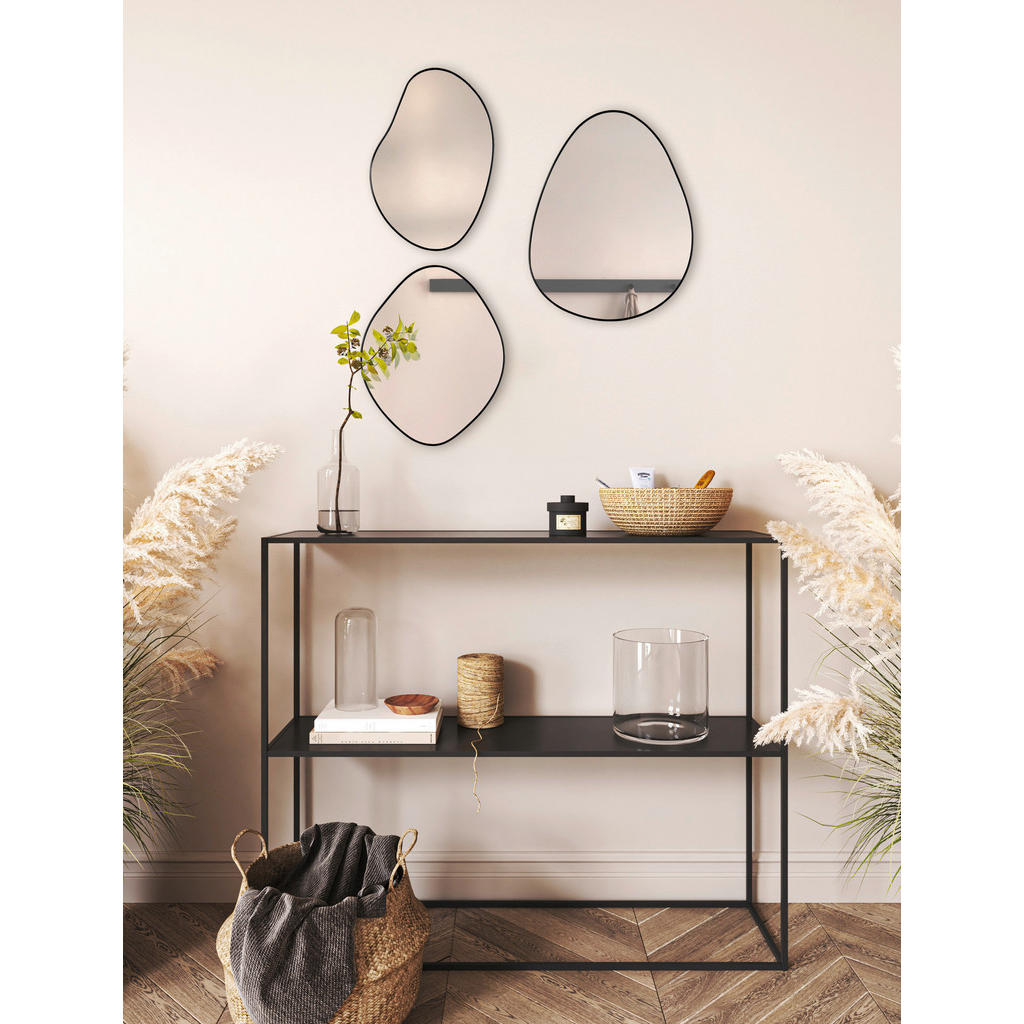 Thumbnail - Konsolentisch Chloe schwarz Metall B/H/T: ca. 80x80x27 cm