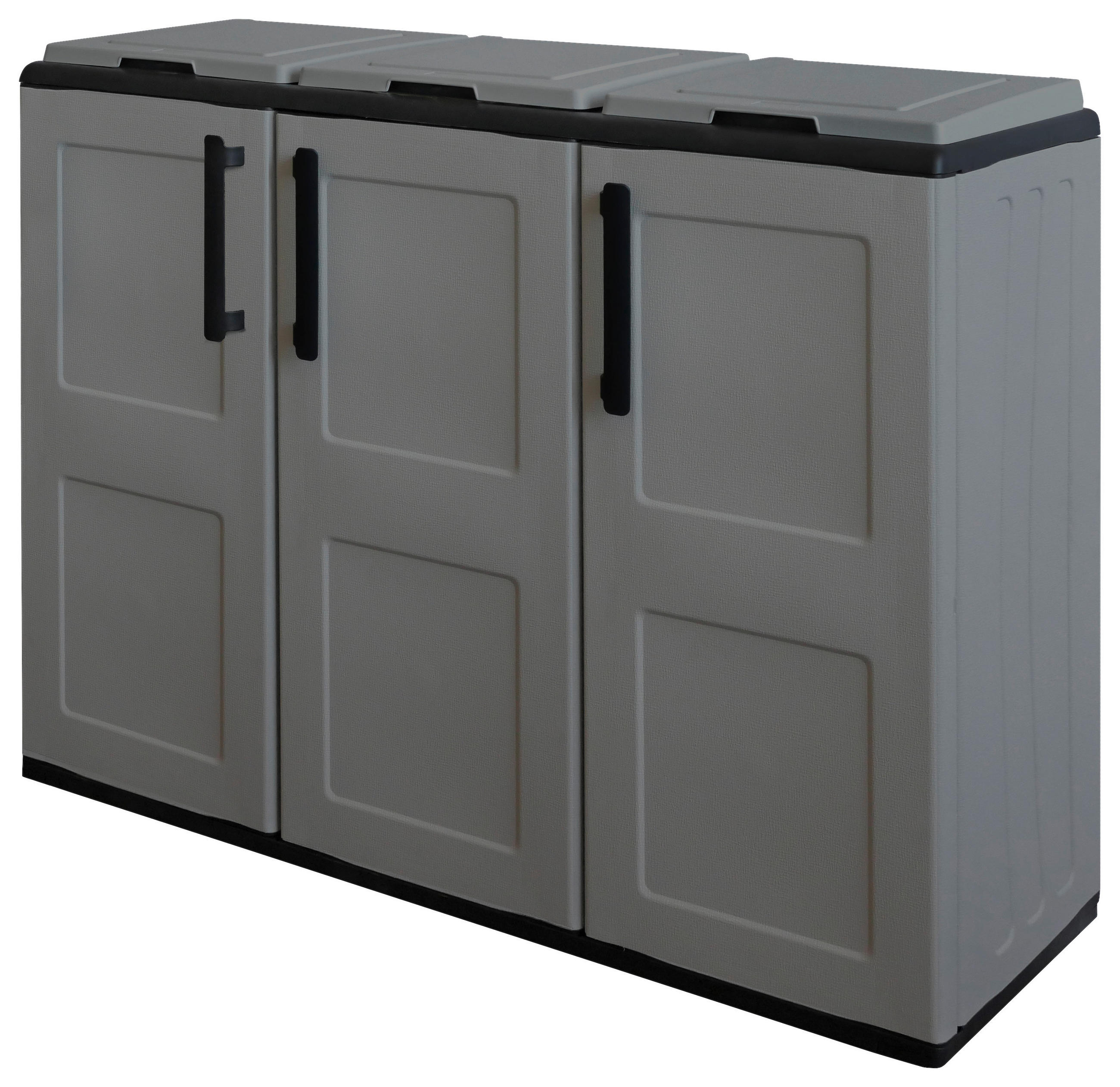 ArtPlast Mülltrennungsschrank Free grau Kunststoff B/H/T: ca. 102x84x37 cm