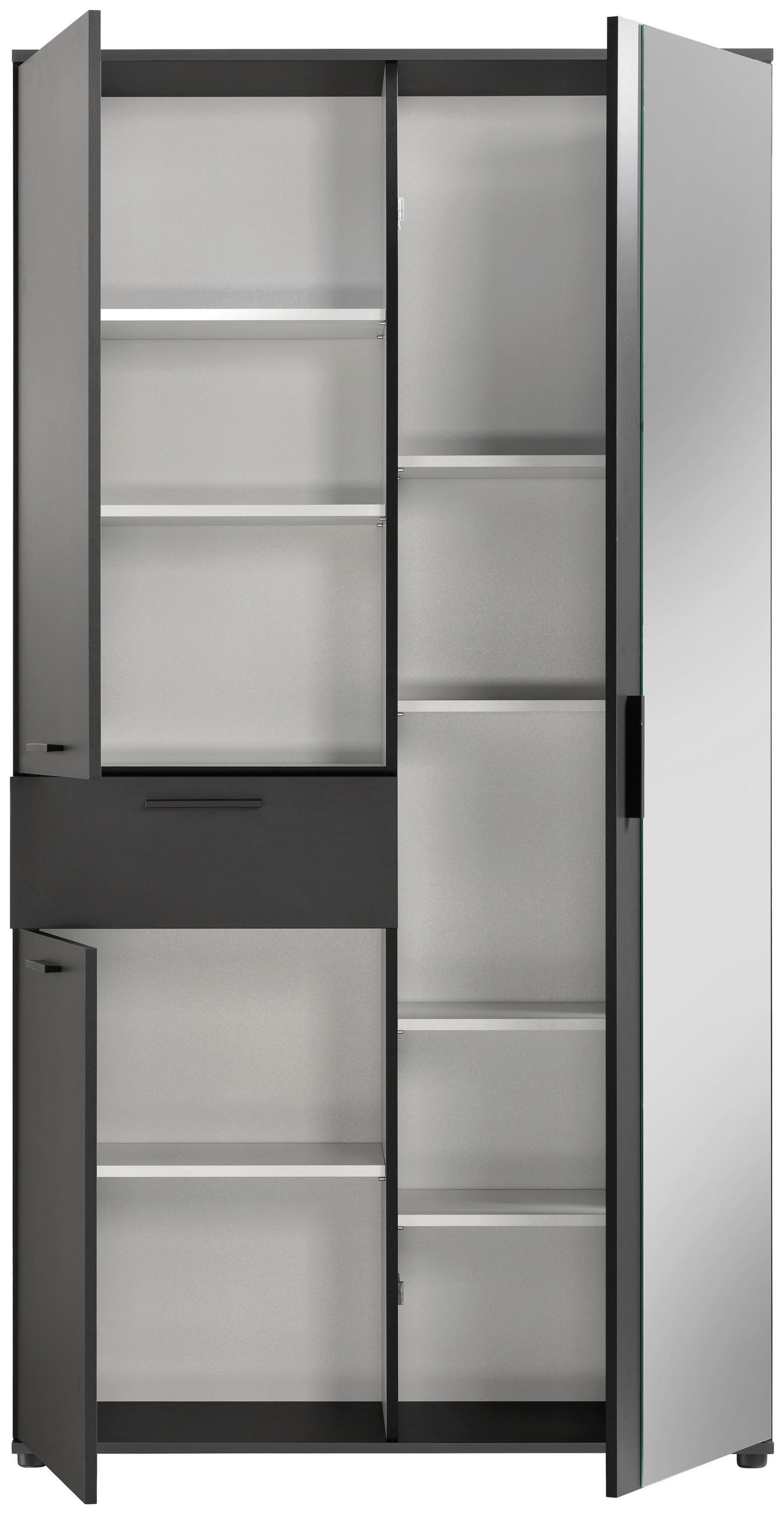 Thumbnail - Mehrzweckschrank Kreta anthrazit weiß B/H/T: ca. 99x184x35 cm