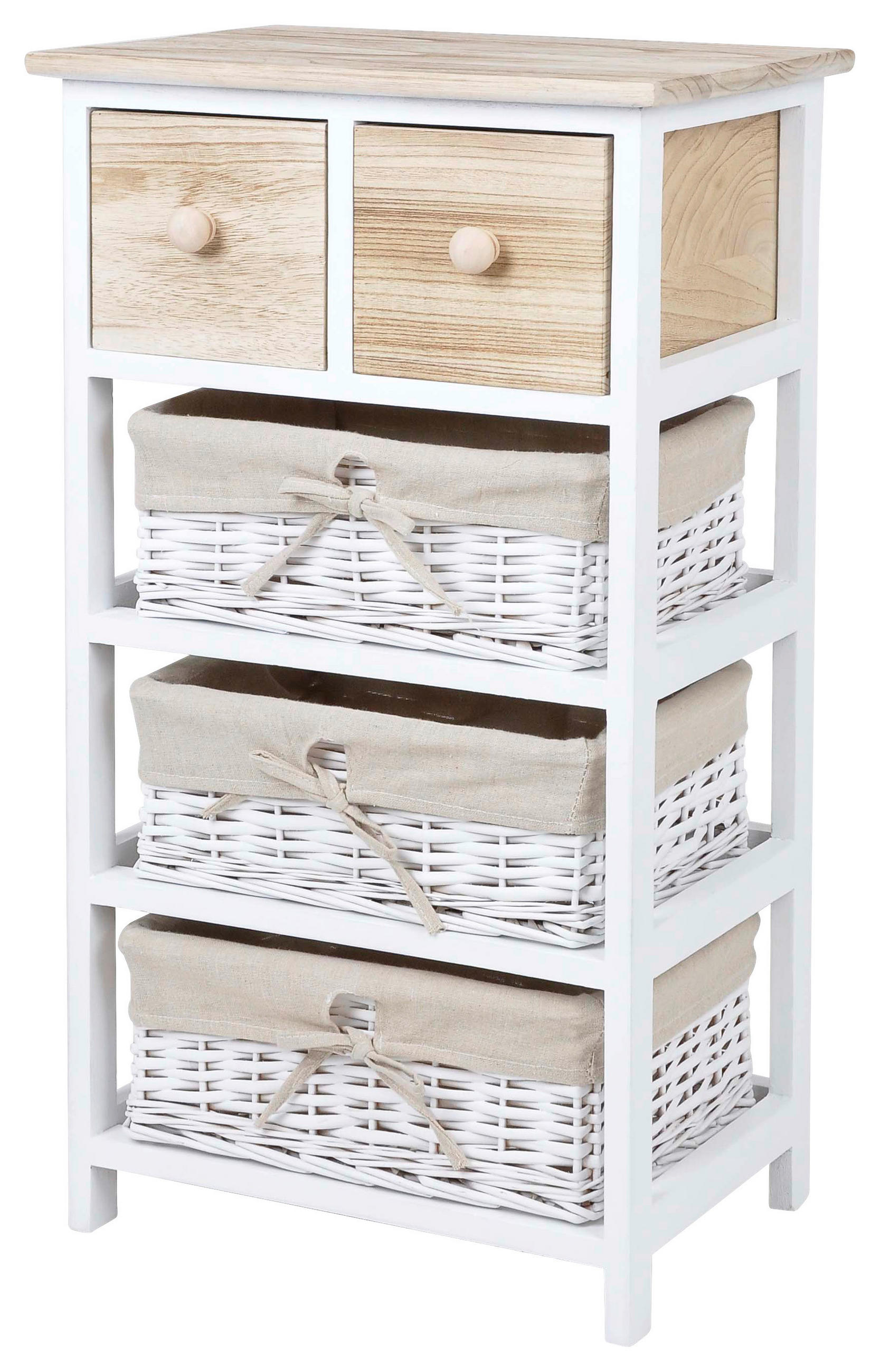 POCOline Aufbewahrungsregal weiß Holz B/H/L: ca. 29x73x40 cm
