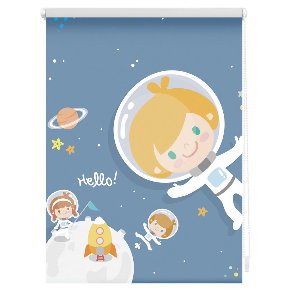 Thumbnail - LICHTBLICK Verdunkelungsrollo Astronaut blau B/L: ca. 60x150 cm