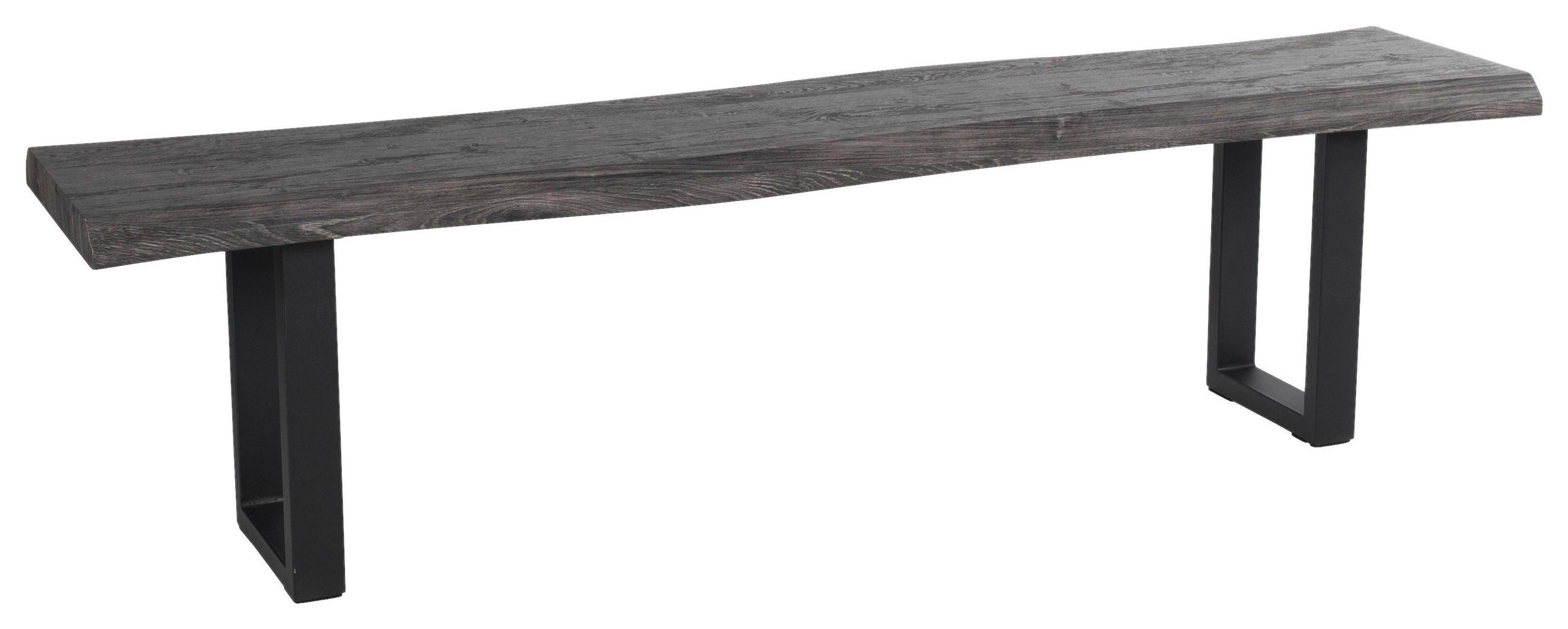 Sitzbank Thea grau Akazie MDF B/H/T: ca. 180x46x40 cm