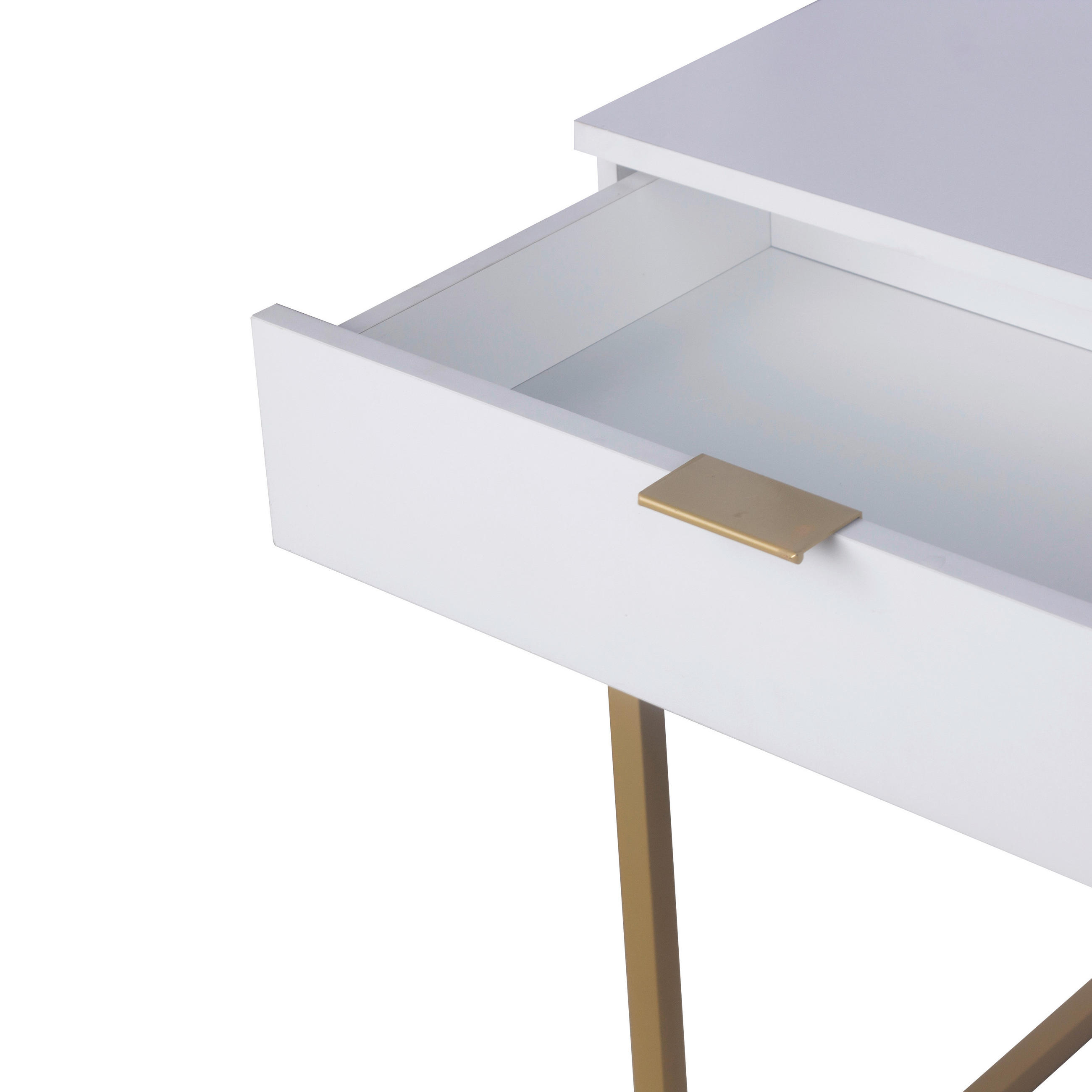 Thumbnail - Schreibtisch Poco Line weiß gold Optik B/H/T: ca. 112x76x52 cm