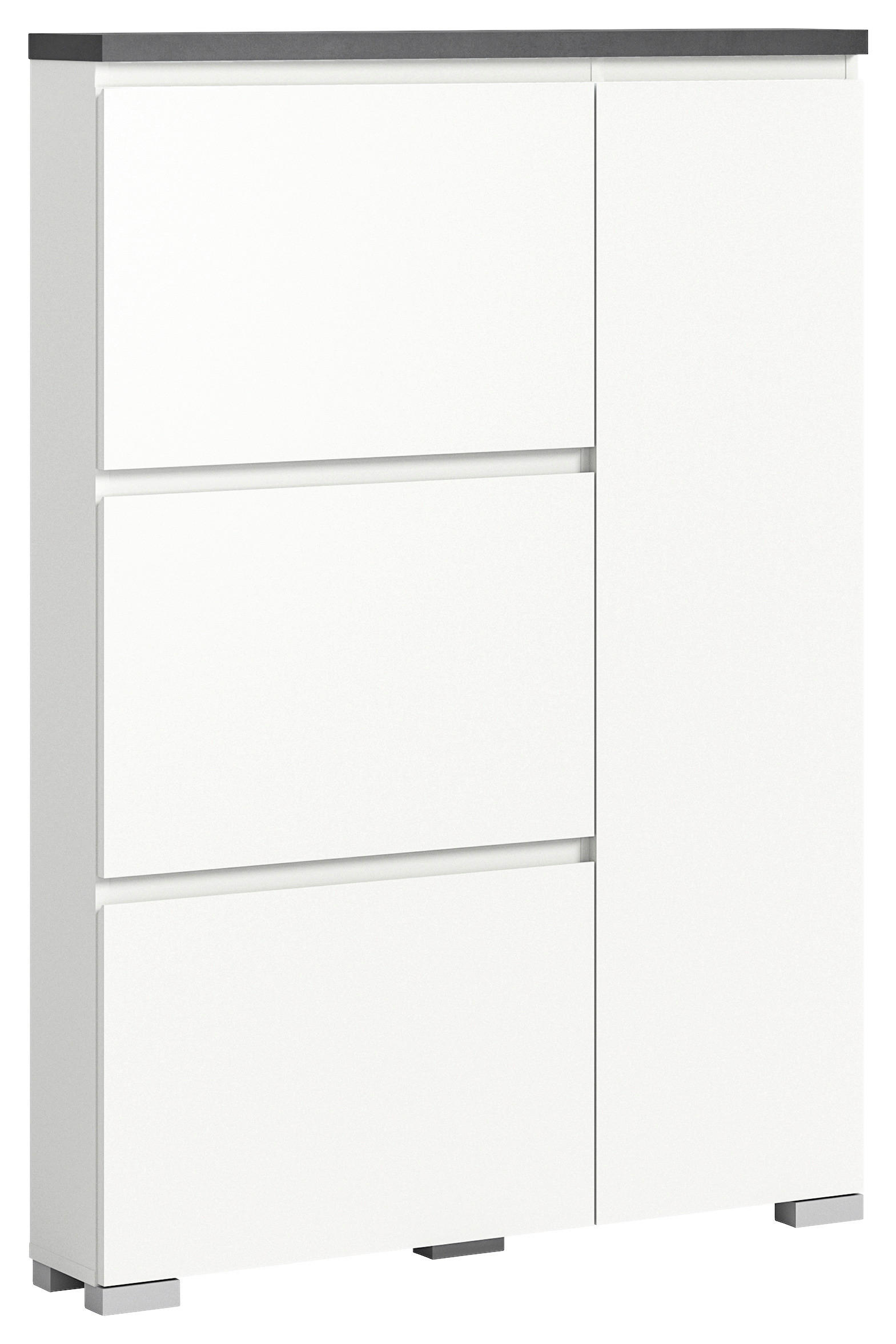 Schuhschrank Shoelove weiß grau B/H/T: ca. 95x130x18 cm