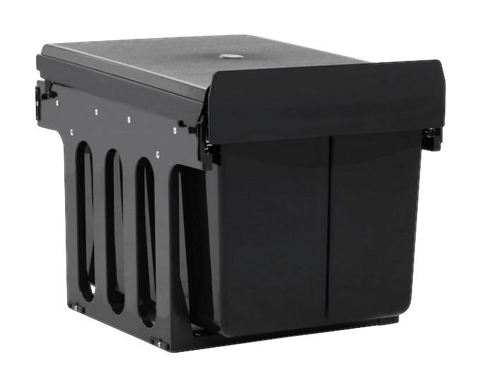 vidaXL Mülleimer schwarz
