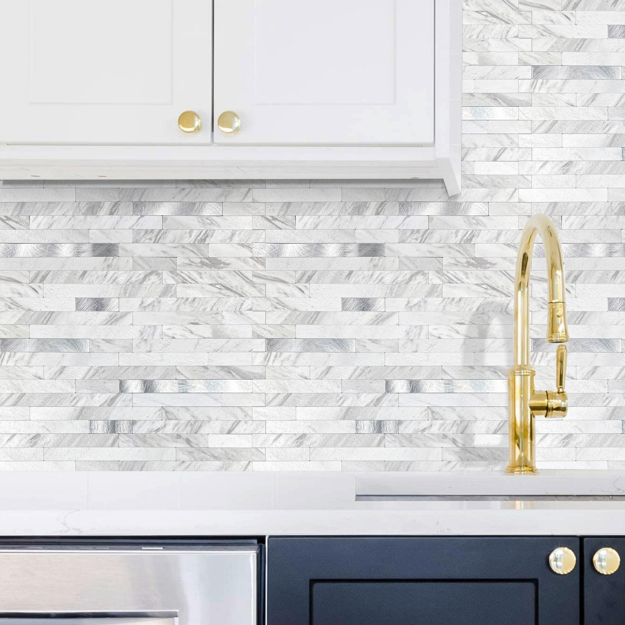 Thumbnail - Wandfliesen Silbergrau B/L: ca. 29,2x29,7 cm