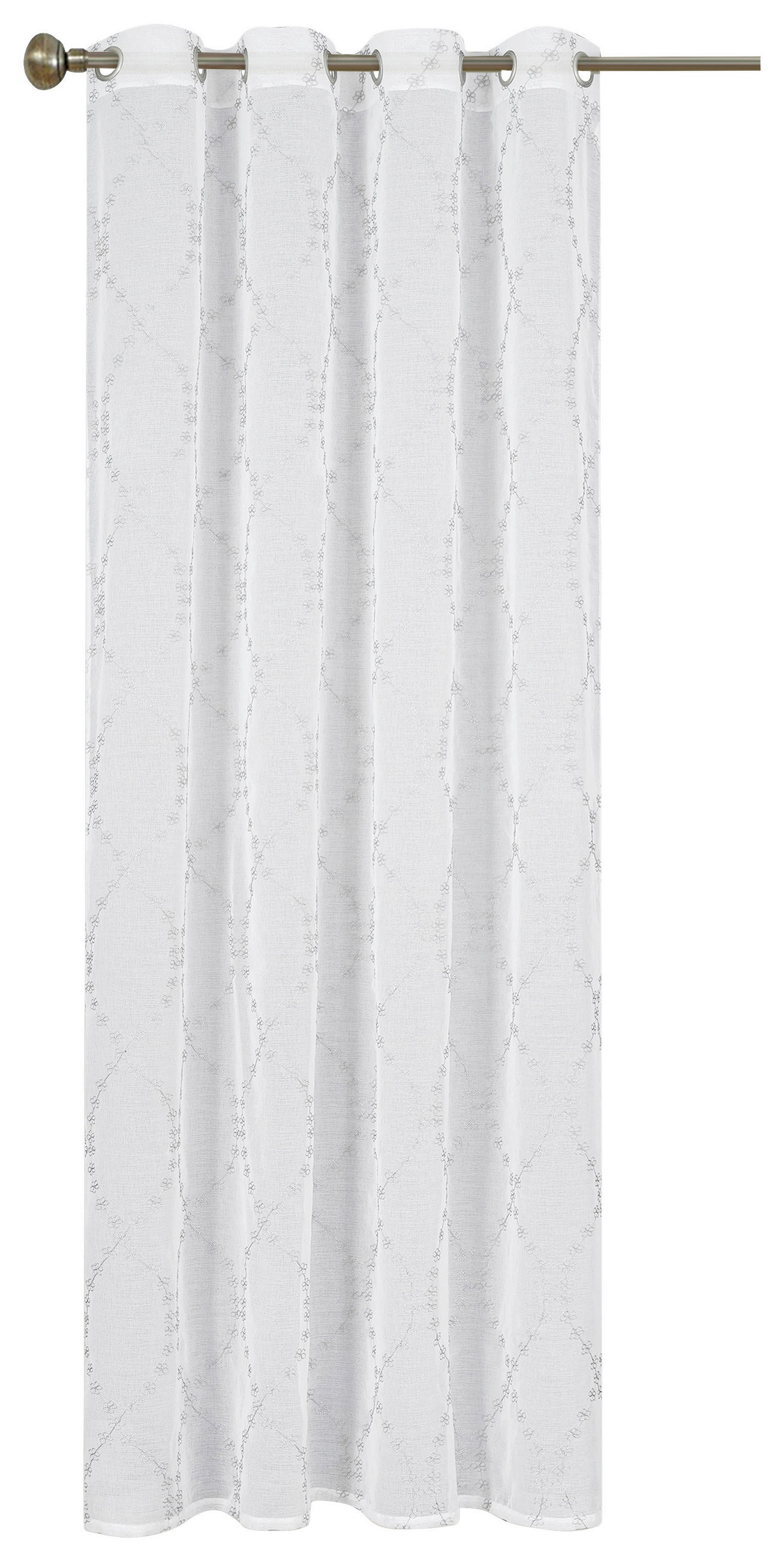 Thumbnail - home Topline Ösenvorhang Nora silber B/L: ca. 135x245 cm