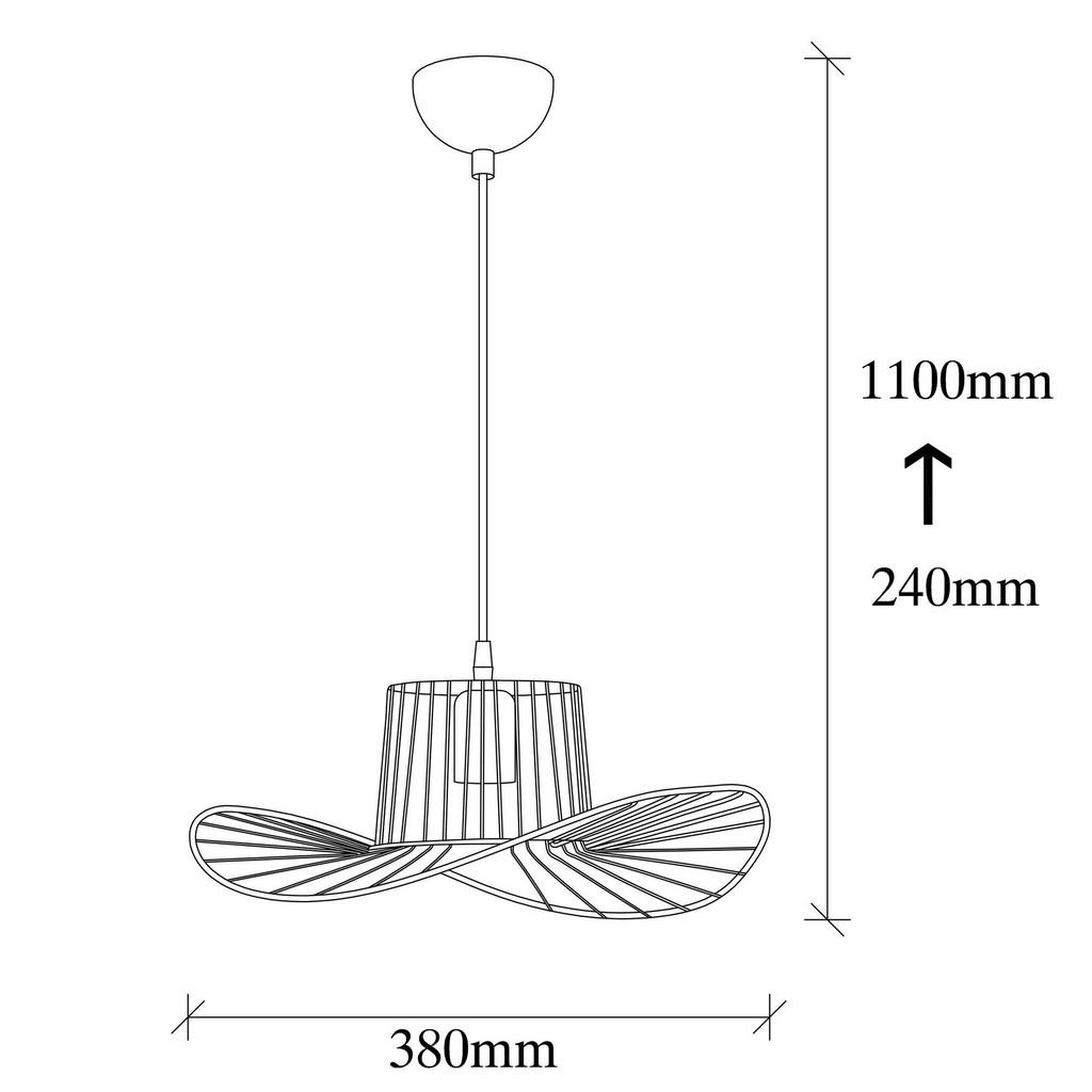 Thumbnail - Opviq Pendelleuchte Tel-6736 schwarz B/H/T/L/D: ca. 38x110x38x38x38 cm E27 1 Brennstellen