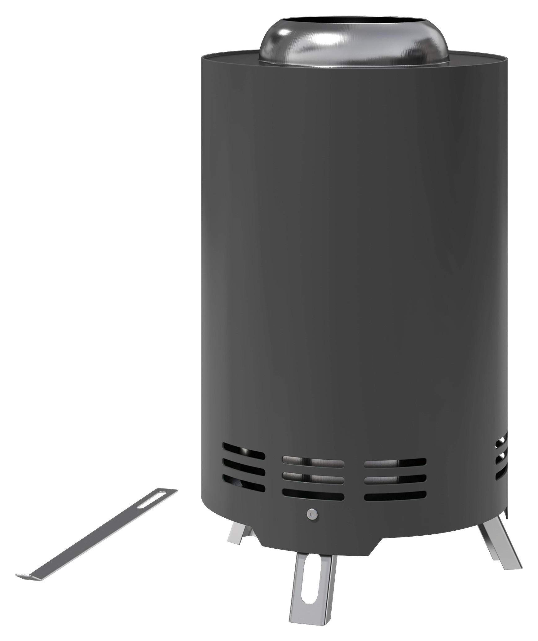 Outsunny Feuerschale grau Edelstahl B/H/L: ca. 16x25x16 cm