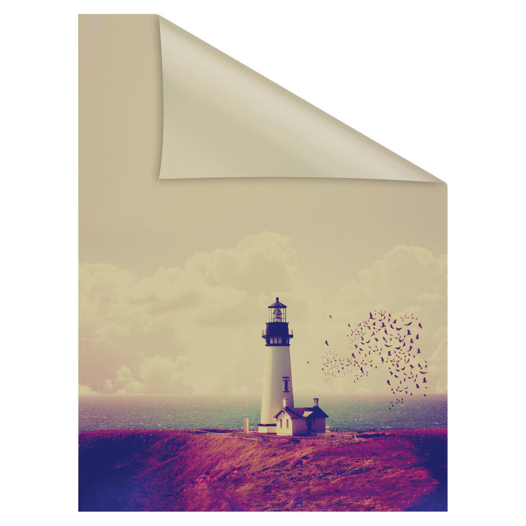 Thumbnail - LICHTBLICK Fensterfolie Leuchtturm Leuchtturm orange rot B/L: ca. 100x180 cm