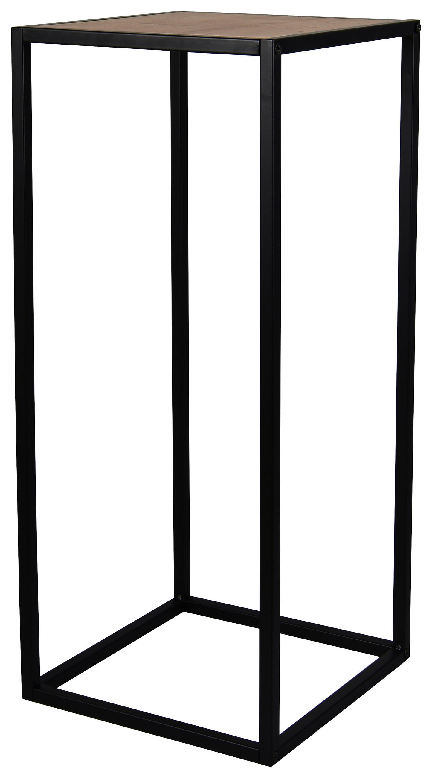 Beistelltisch Valery Eiche Artisan Nachbildung schwarz Metall MDF B/H/T: ca. 30x70x30 cm