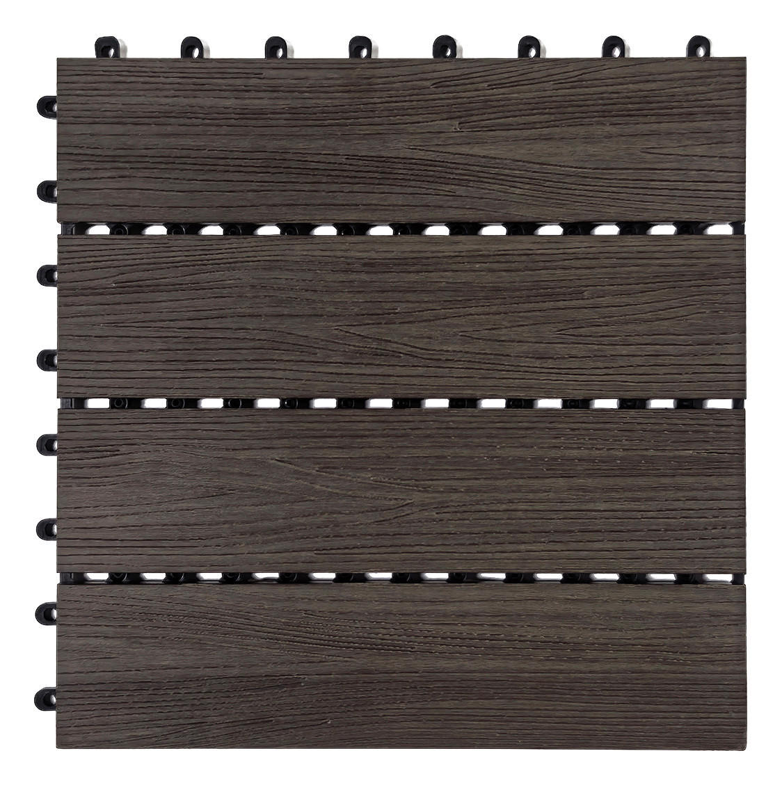POCOline Terrassenfliese WPC, 6 Stück im Paket braun B/L: ca. 30x30 cm