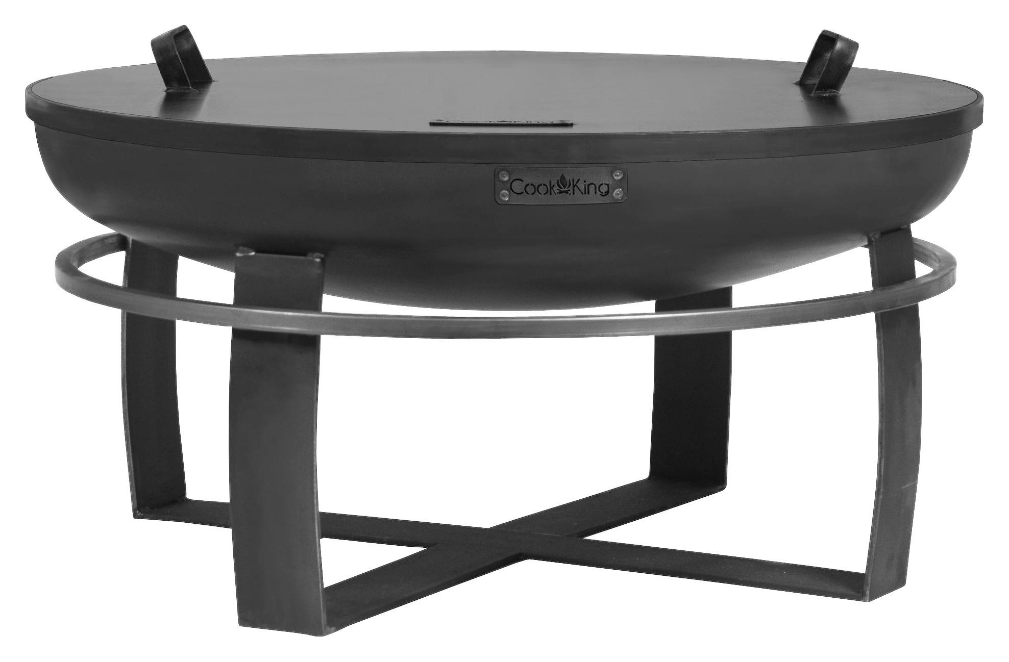 CookKing Feuerschale Viking 80 schwarz Stahl B/H/T: ca. 80x36x80 cm