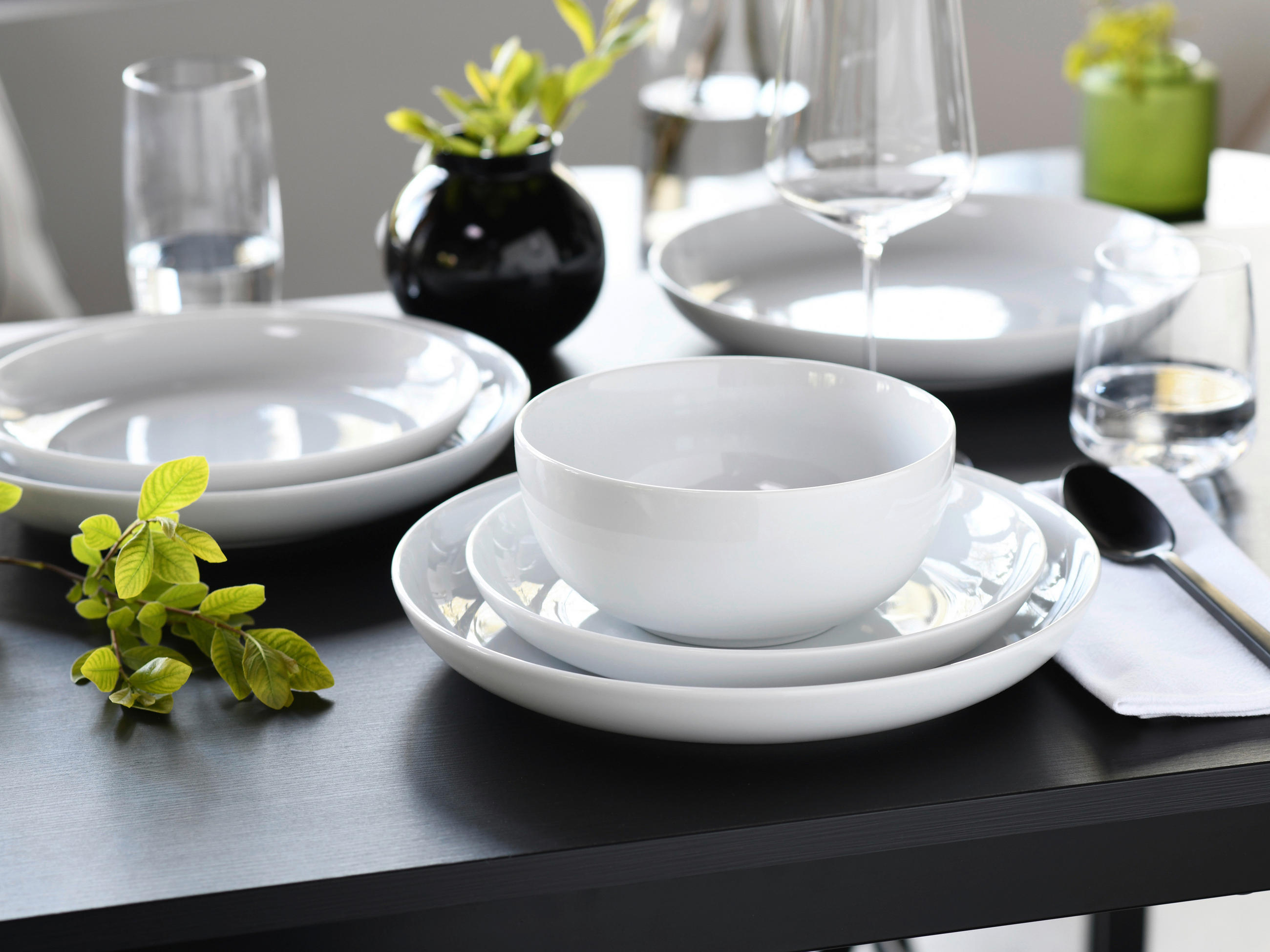 Thumbnail - CreaTable Teller-Set Allround Weiss weiß Porzellan