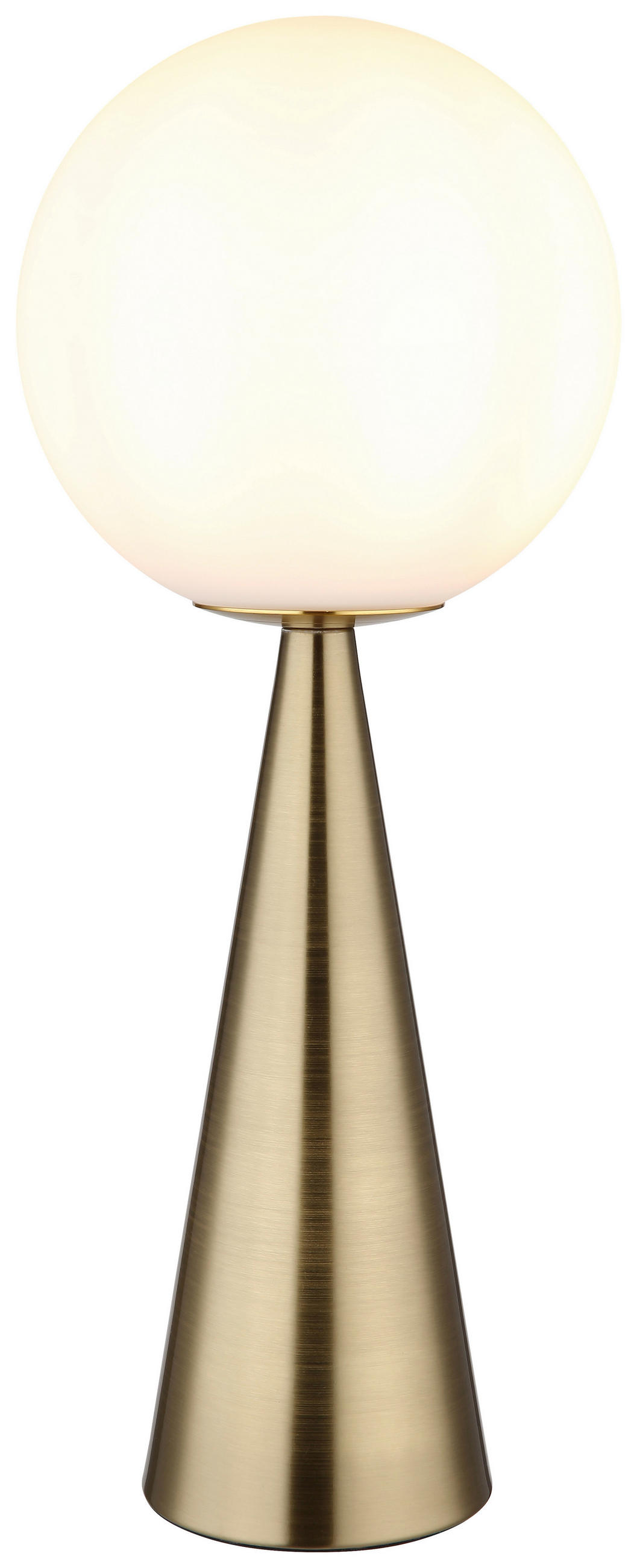 GLOBO Tischleuchte Pinpal 21031M messing Metall Glas H: ca. 50 cm E27 1 Brennstellen