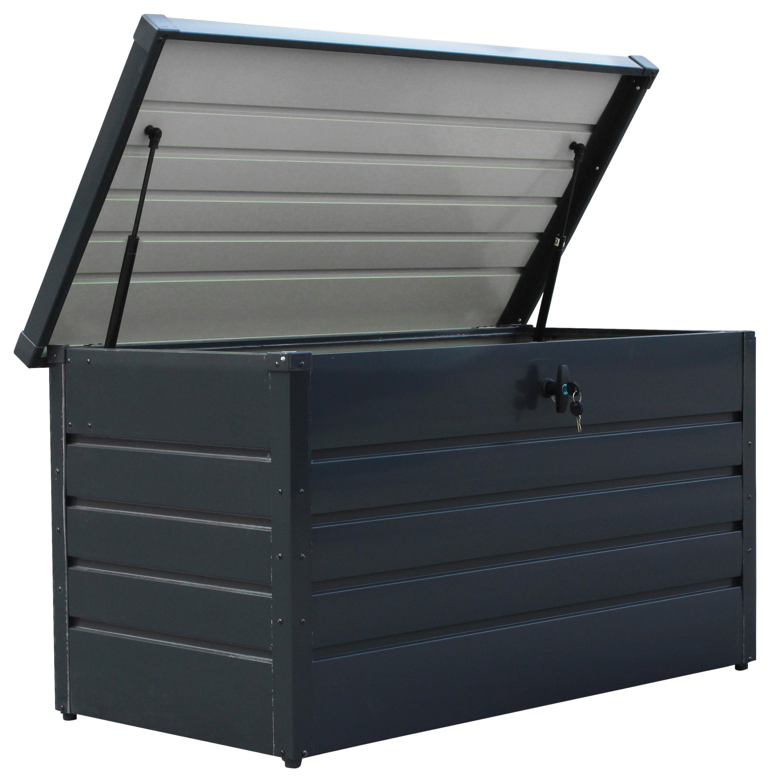 HI Auflagebox 350l anthrazit Metall B/H/T: ca. 120x63x61 cm